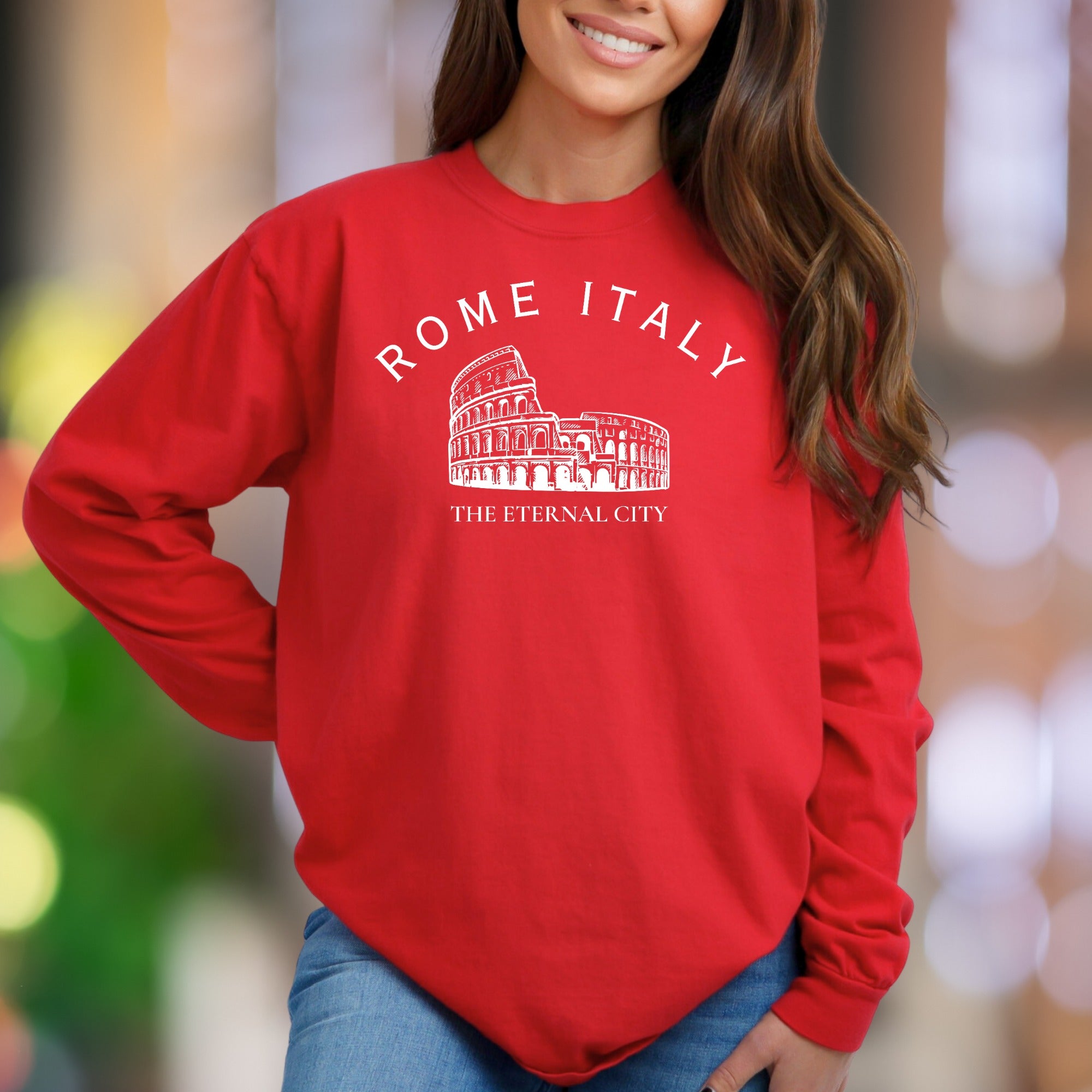 "ROME ITALY: THE ETERNAL CITY" | Vintage Travel Unisex Adult Sweatshirt | Wanderlust Lifestyle