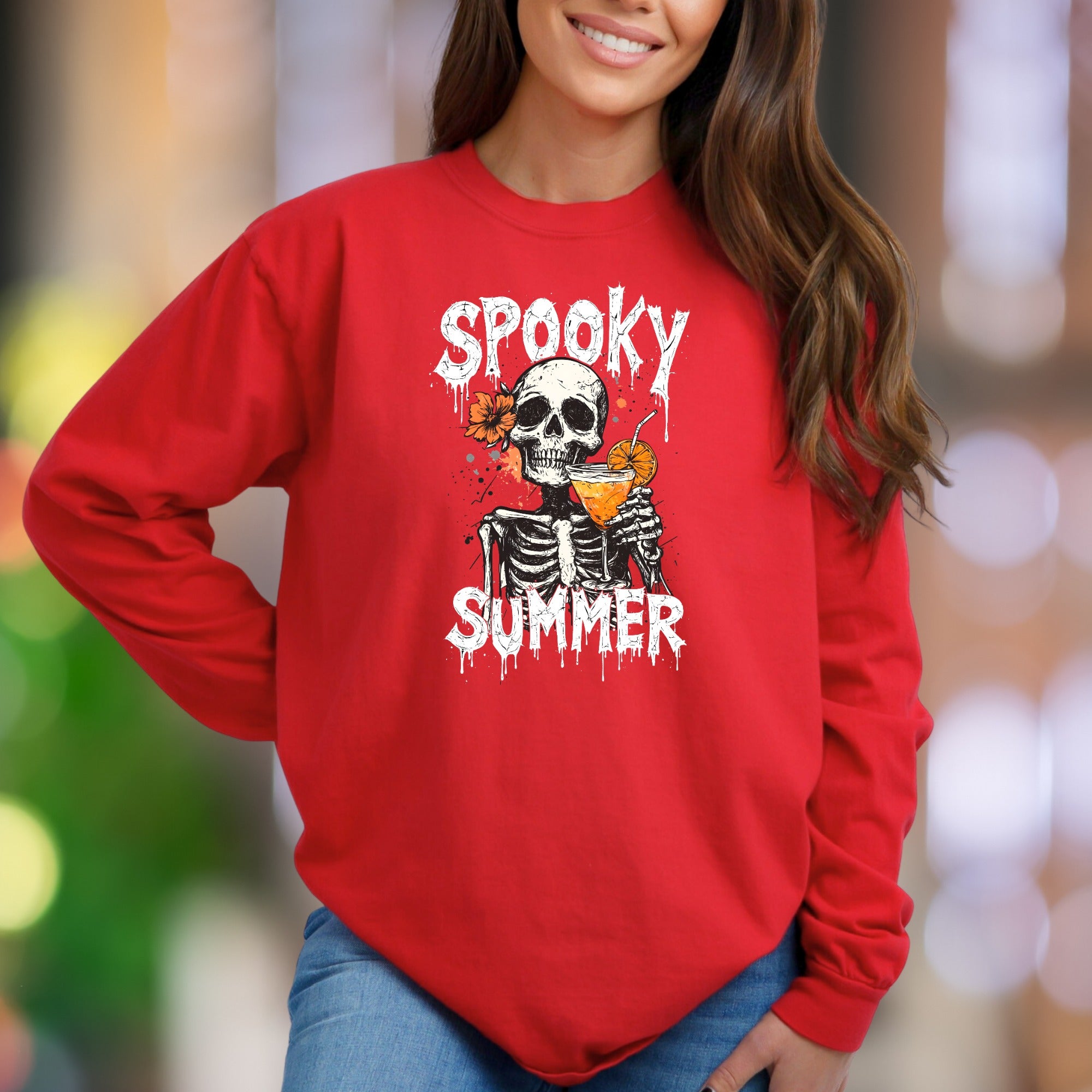 "Spooky Summer" | Graphic Humor Unisex Adult Sweatshirt | Quirky Lifestyle