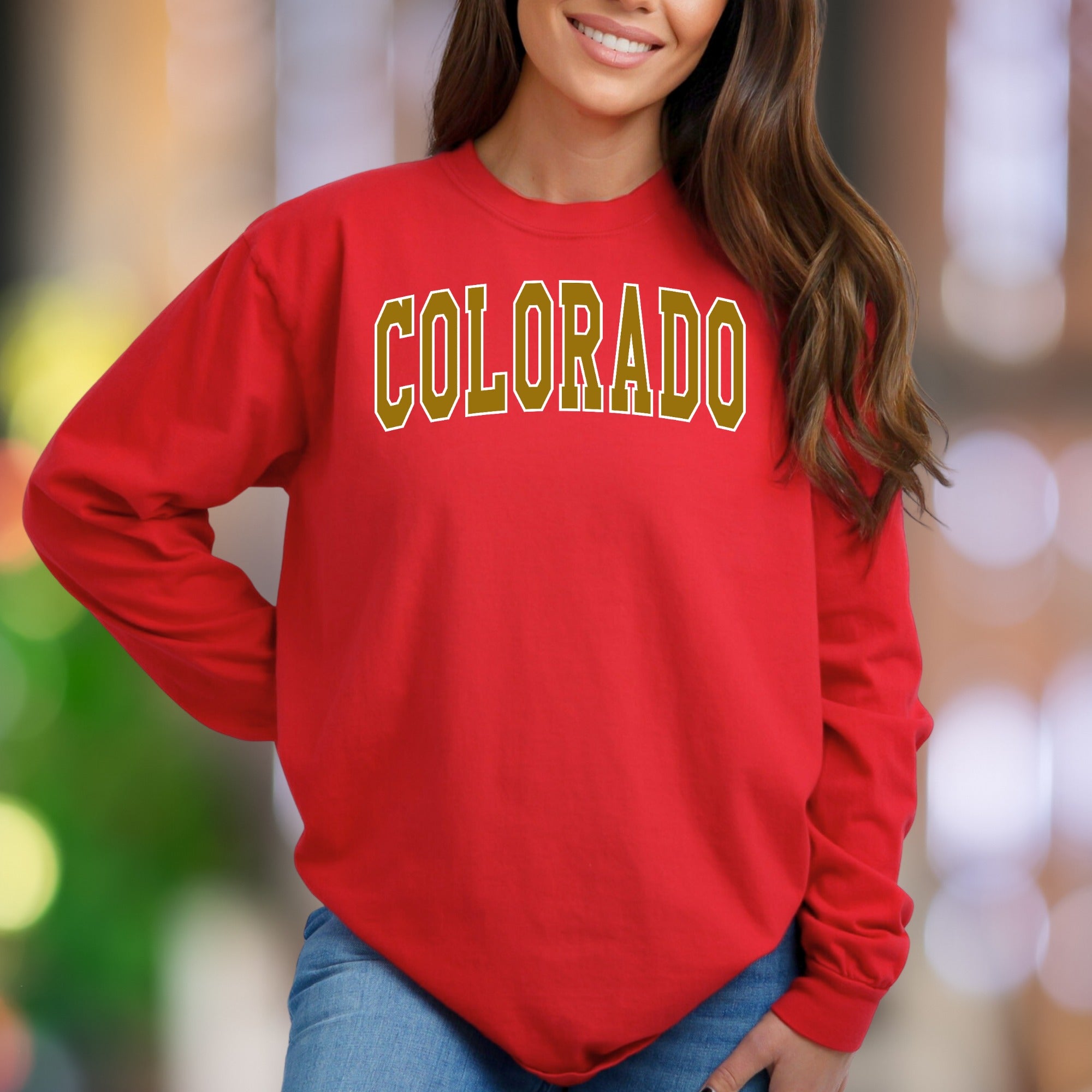 "COLORADO" | Collegiate Style Unisex Adult Sweatshirt | State Pride Apparel