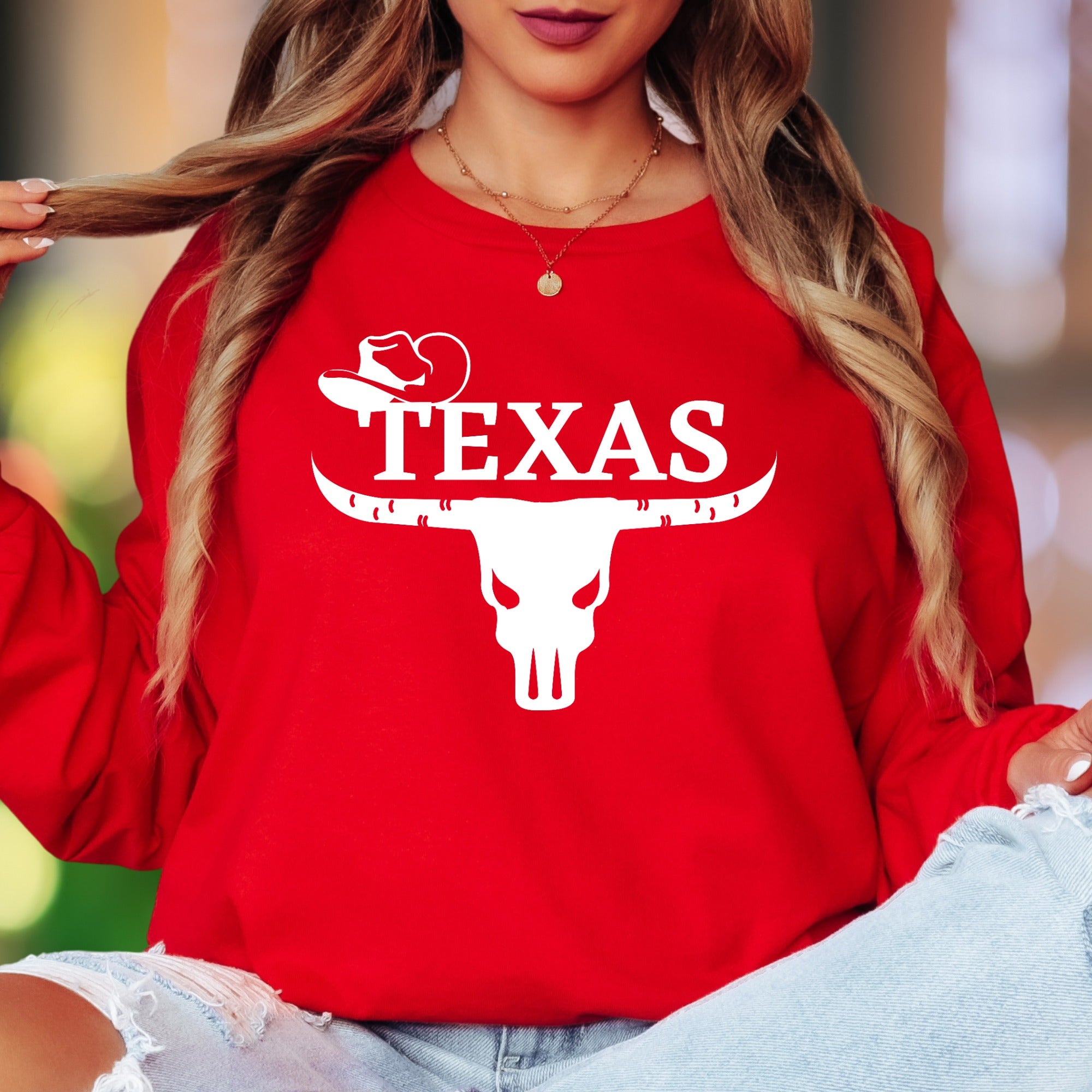 "TEXAS" | Western Graphic Unisex Adult Long Sleeve T-Shirt | Lone Star Lifestyle