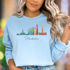"Pittsburgh" | Colorful Skyline Unisex Adult Sweatshirt | City Pride Apparel
