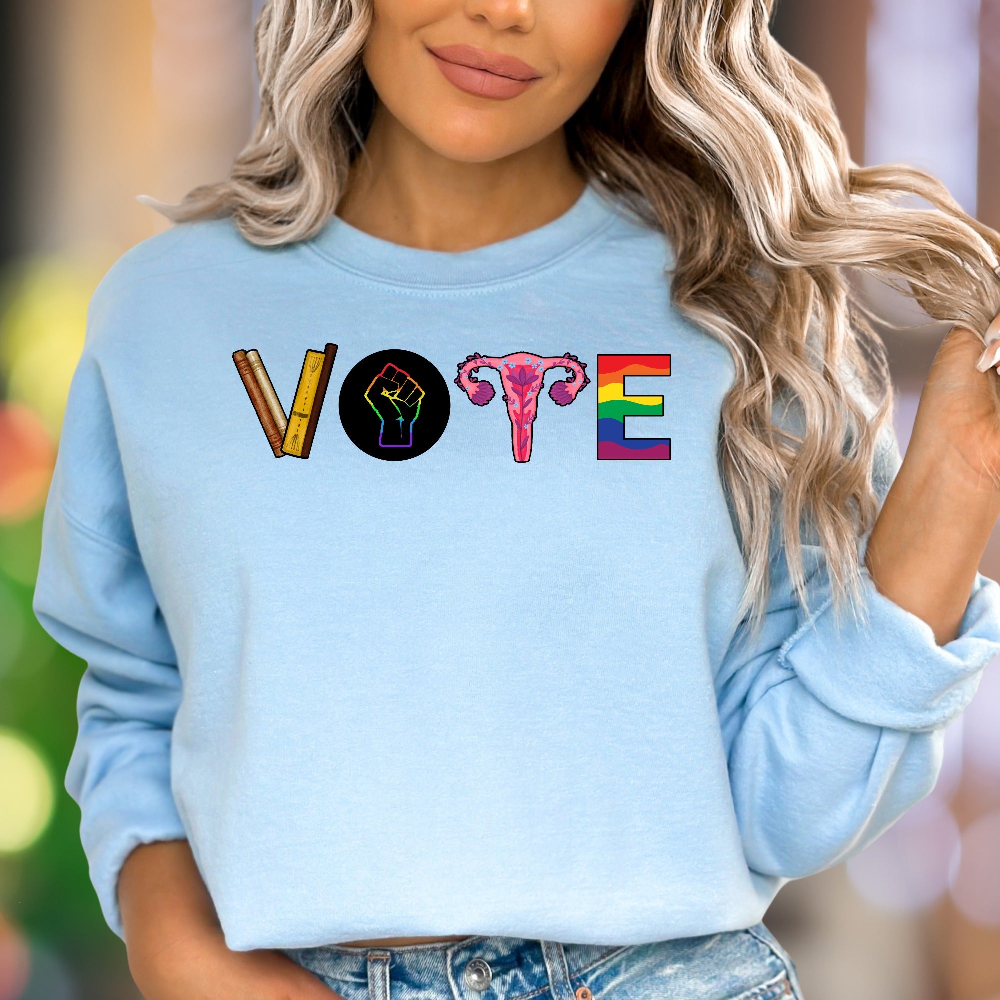 "VOTE" | Social Cause Graphic Unisex Adult Sweatshirt | Activist Lifestyle