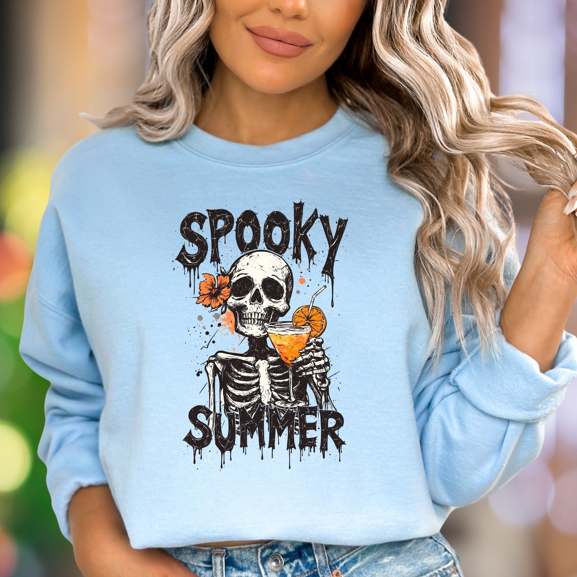 "Spooky Summer" | Graphic Humor Unisex Adult Sweatshirt | Quirky Lifestyle