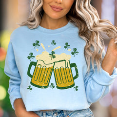 "Cheers & Shamrocks" | Retro St. Patrick's Day Unisex Adult Sweatshirt | Festive Lifestyle