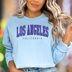 "LOS ANGELES CALIFORNIA" | Retro Varsity Unisex Adult Sweatshirt | City Lifestyle