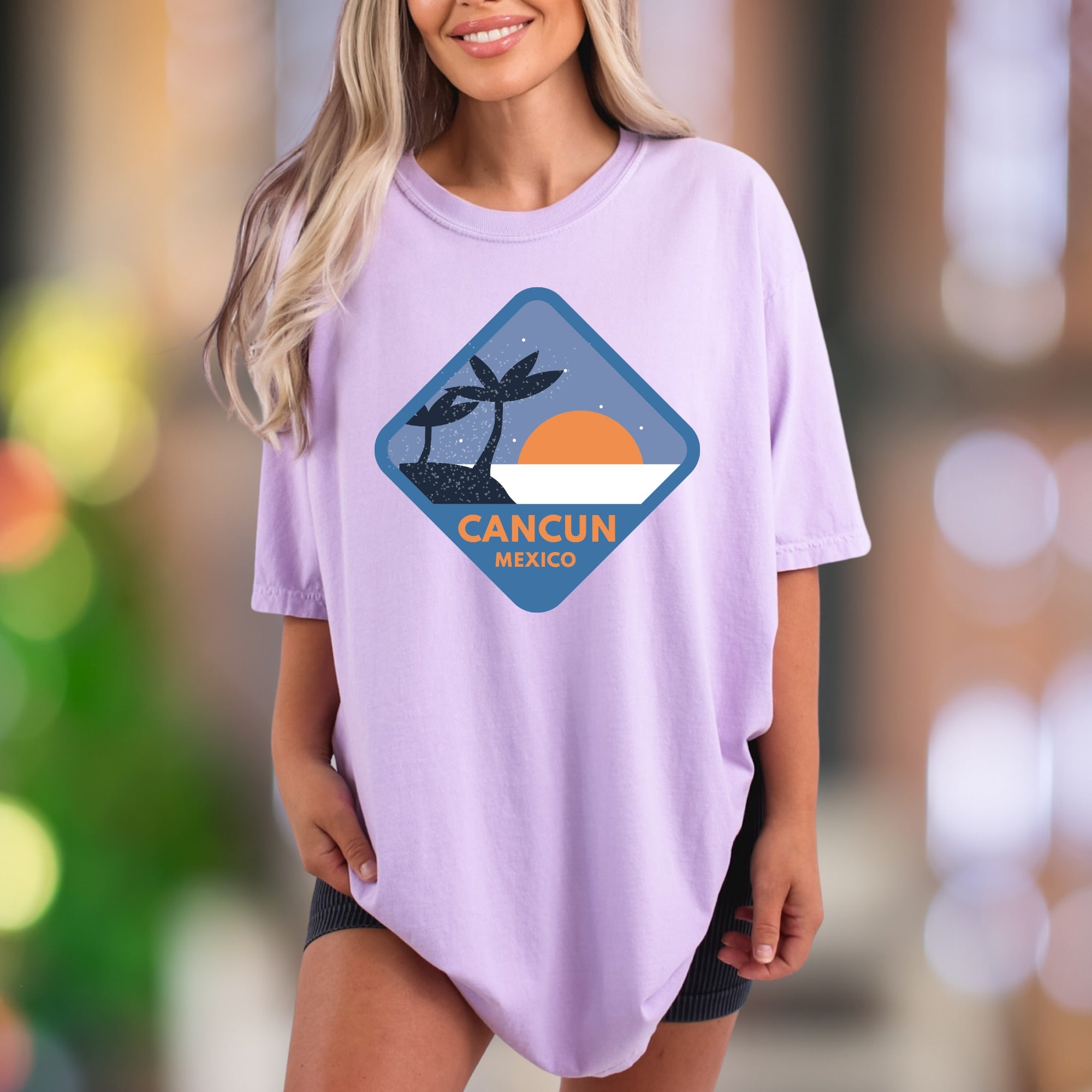 "Cancun Mexico" | Comfort Colors Unisex Adult T-Shirt | Retro Travel Lifestyle