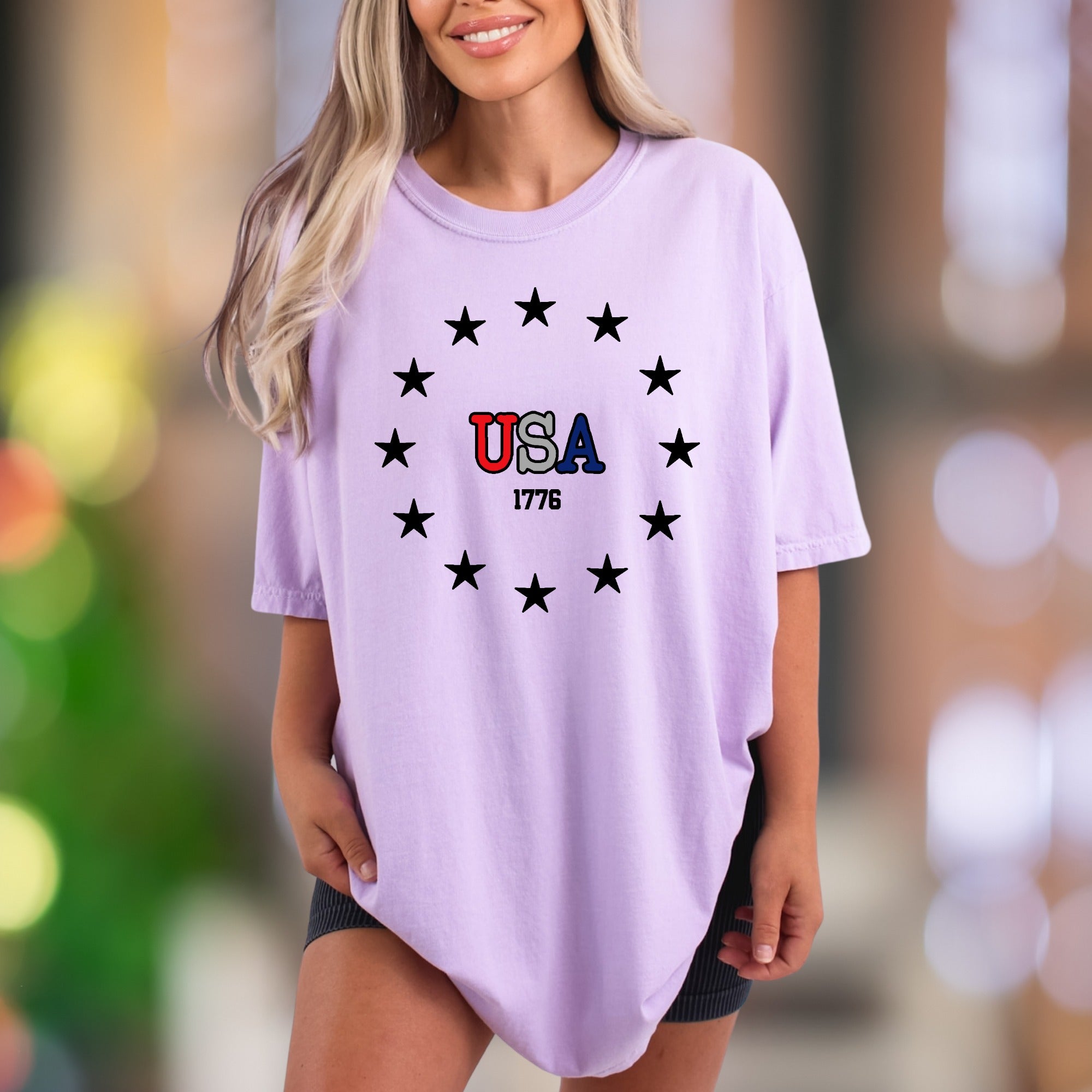 "USA 1776" | Comfort Colors Unisex Adult T-Shirt | Patriotic Vintage Style