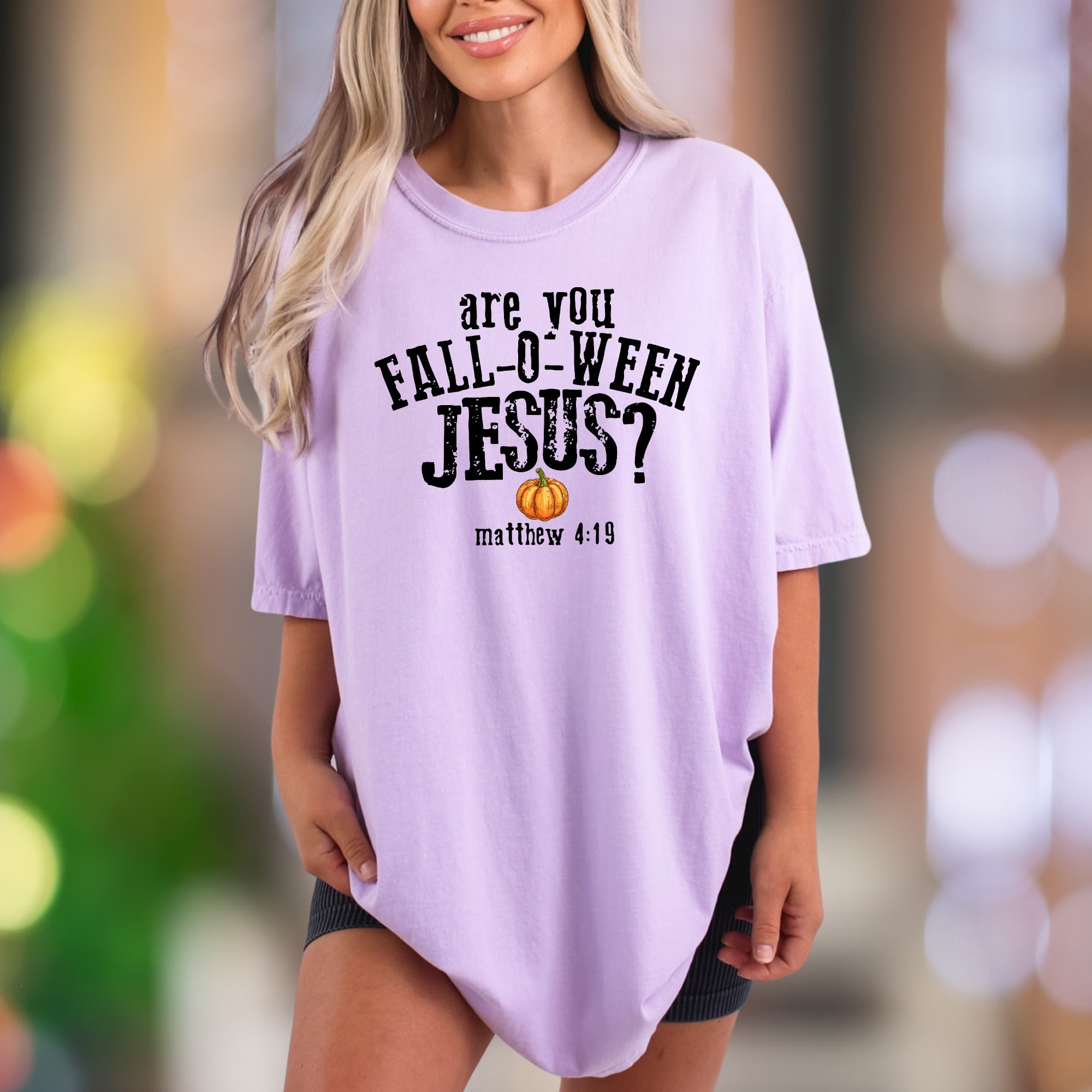 “Are You Fall-O-WEEN Jesus?" | Comfort Colors Unisex Adult T-Shirt | Humorous Fall Faith Tee