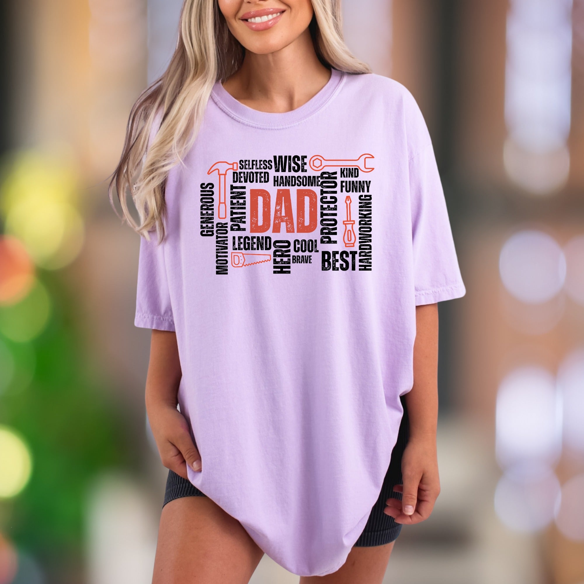 "Dad" Word Cloud | Comfort Colors Unisex Adult T-Shirt | Heartfelt Lifestyle Gift