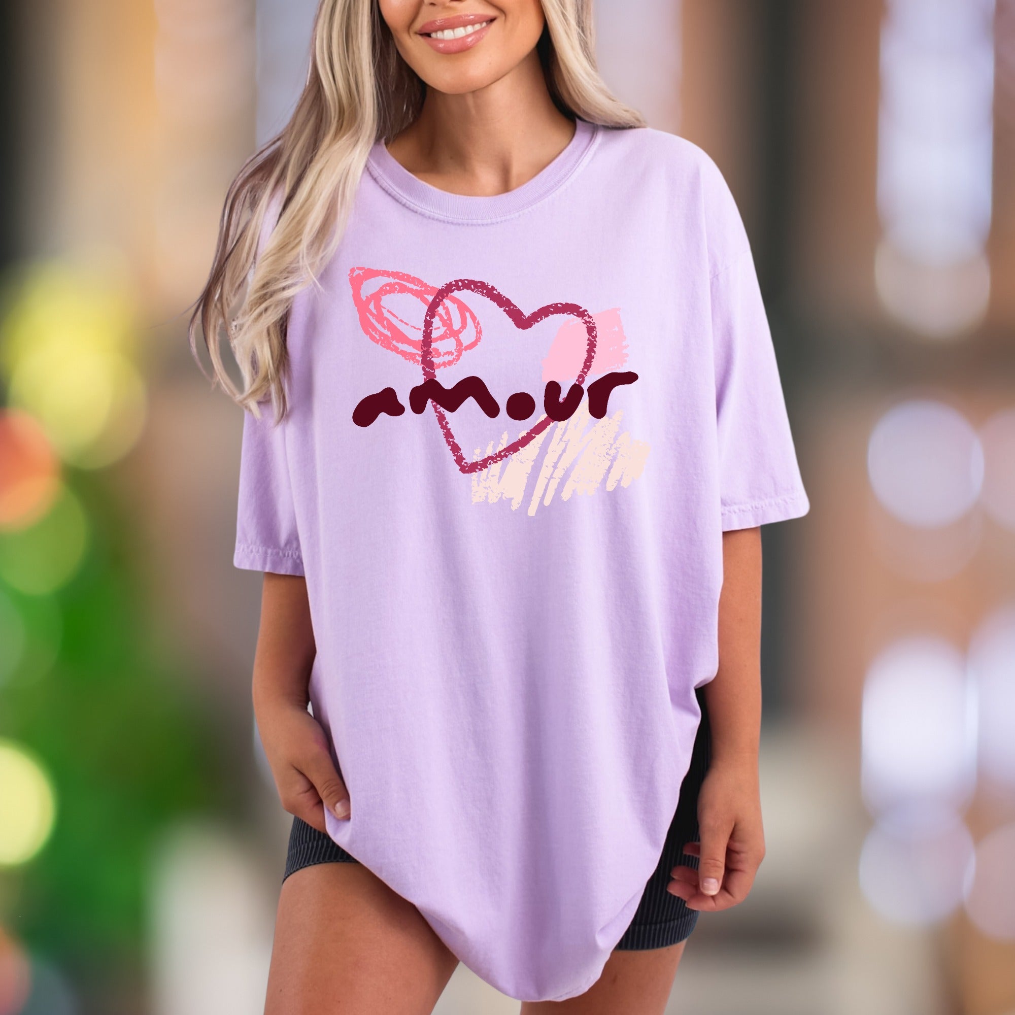 "Amour" | Comfort Colors Unisex Adult T-Shirt | Artistic Love Expression