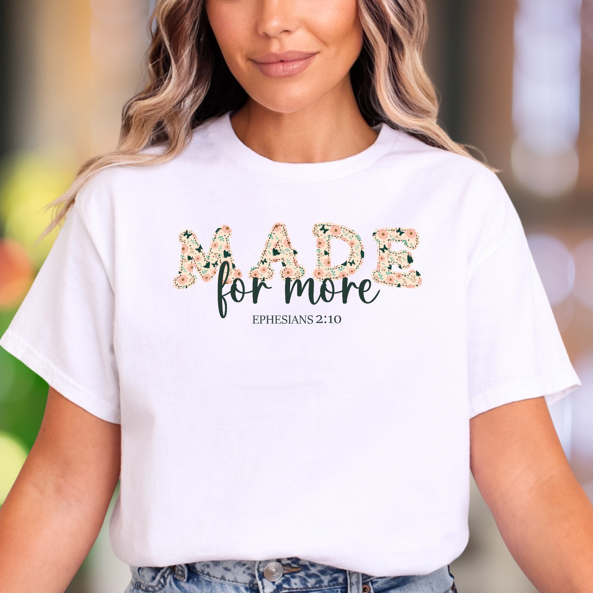 "MADE for more" | Floral Graphic Unisex Adult T-Shirt | Empowering Lifestyle