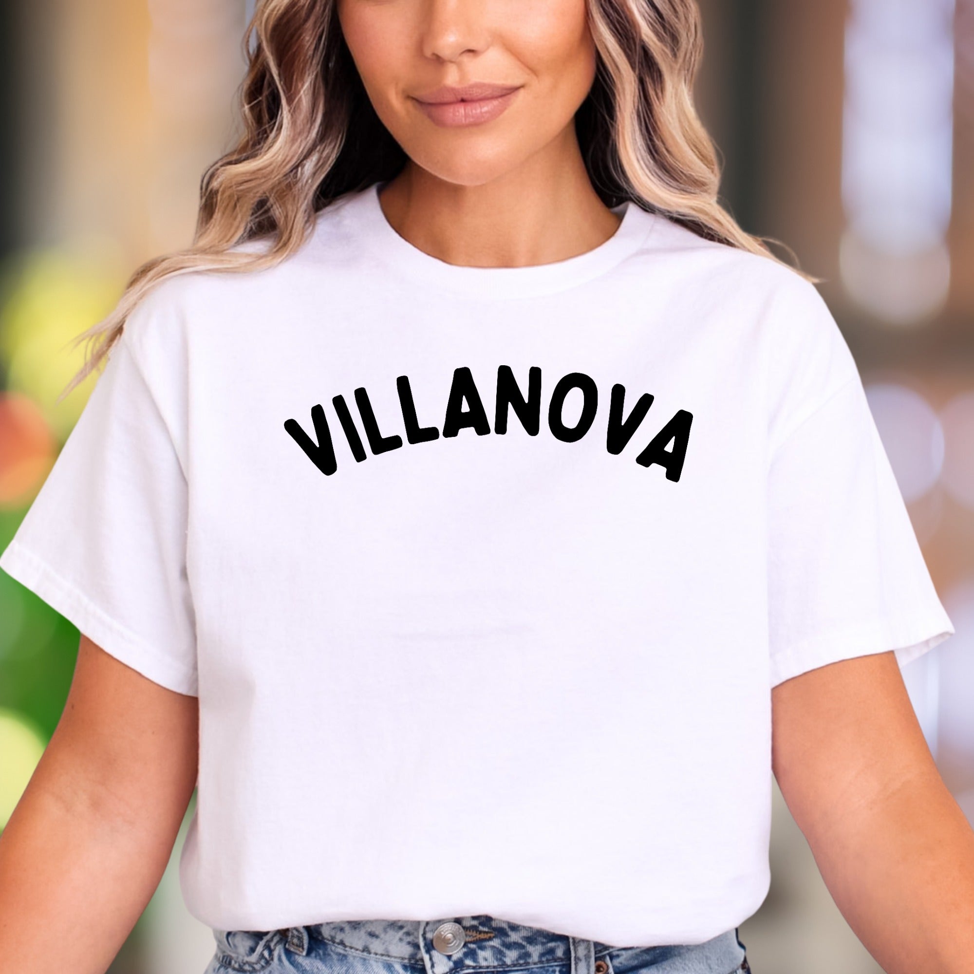 "Villanova" | Arched Text Unisex Adult T-Shirt | Classic University Style