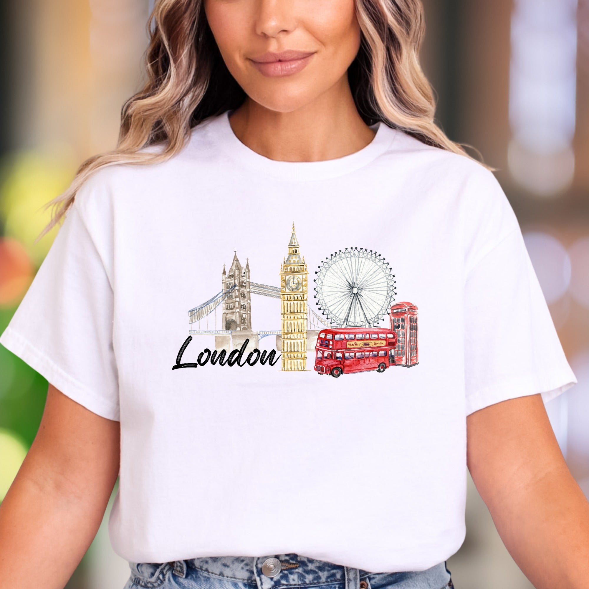 "London" | Iconic Cityscape Unisex Adult T-Shirt | Travel Lifestyle
