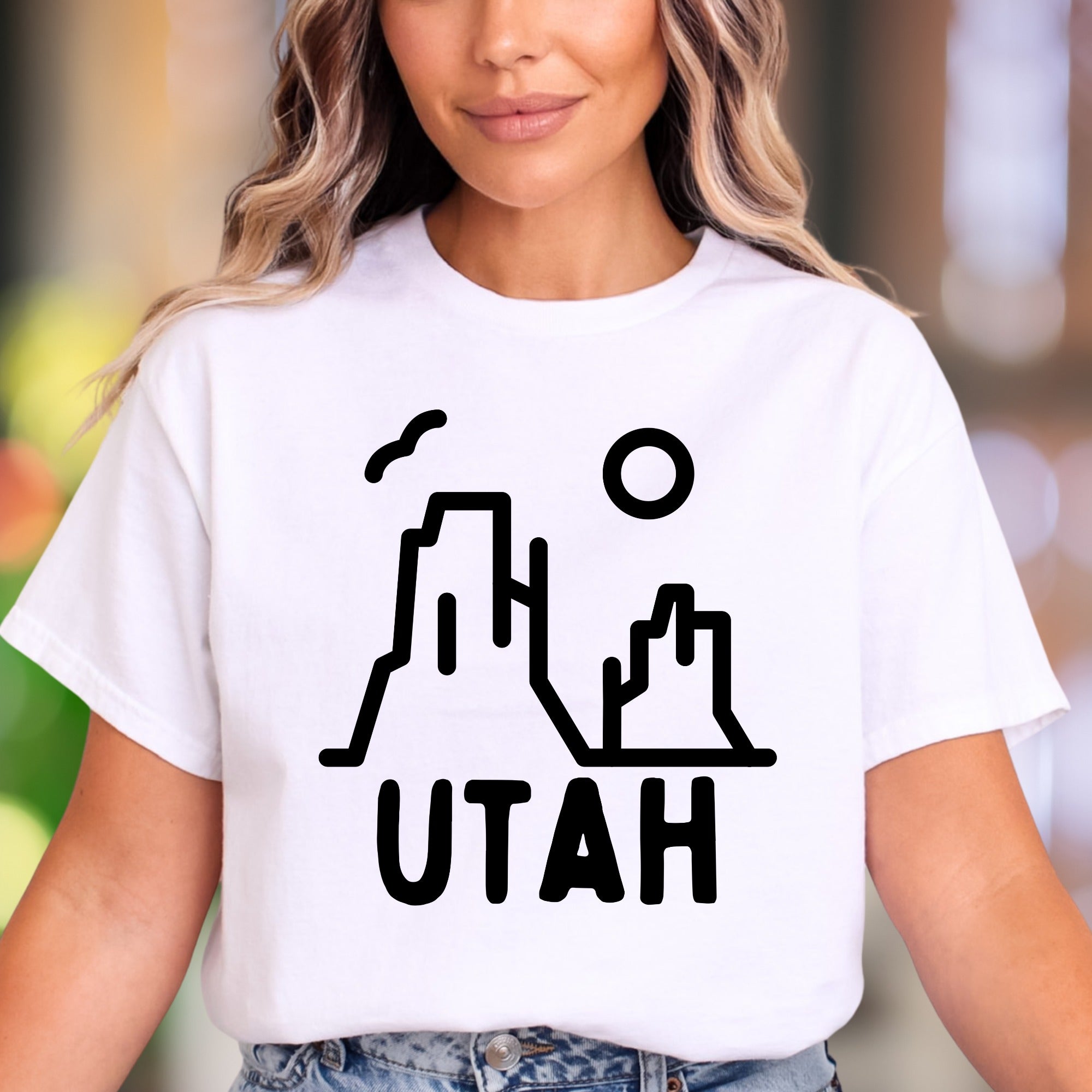 "UTAH" | Minimal Nature Graphic Unisex Adult T-Shirt | Travel & Adventure Lifestyle