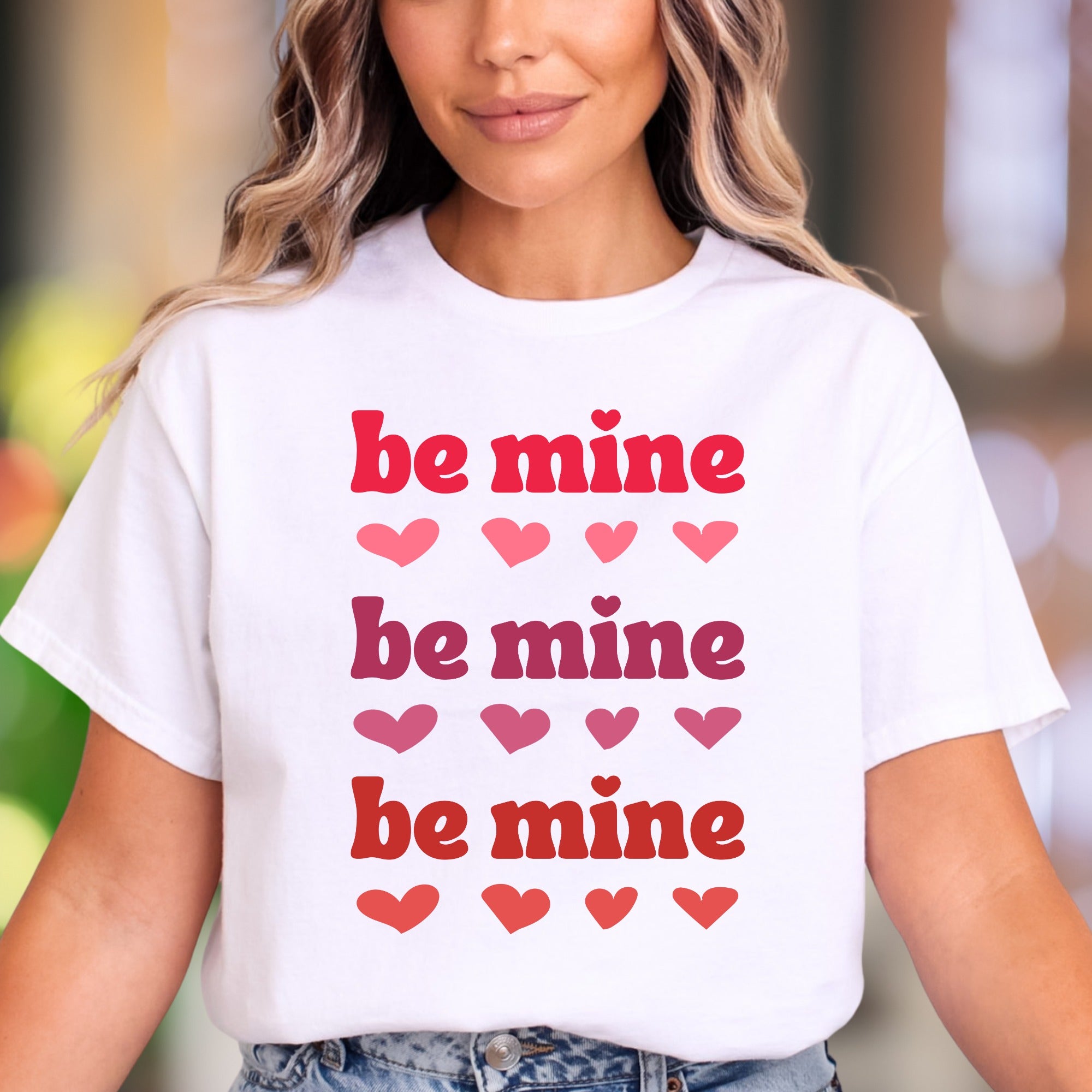 "be mine" | Retro Typography Unisex Adult T-Shirt | Affectionate Lifestyle