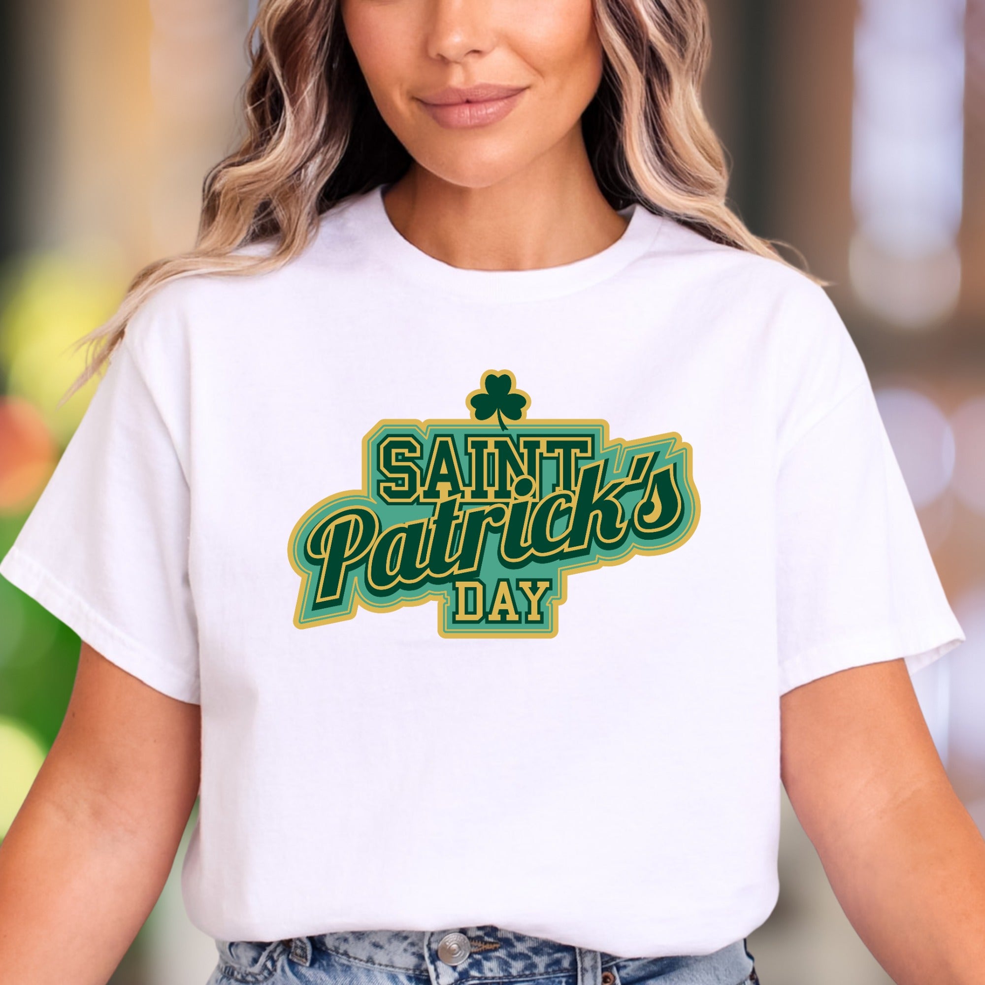 "Saint Patrick's Day" | Retro Typography Unisex Adult T-Shirt | Festive Celebration Wear