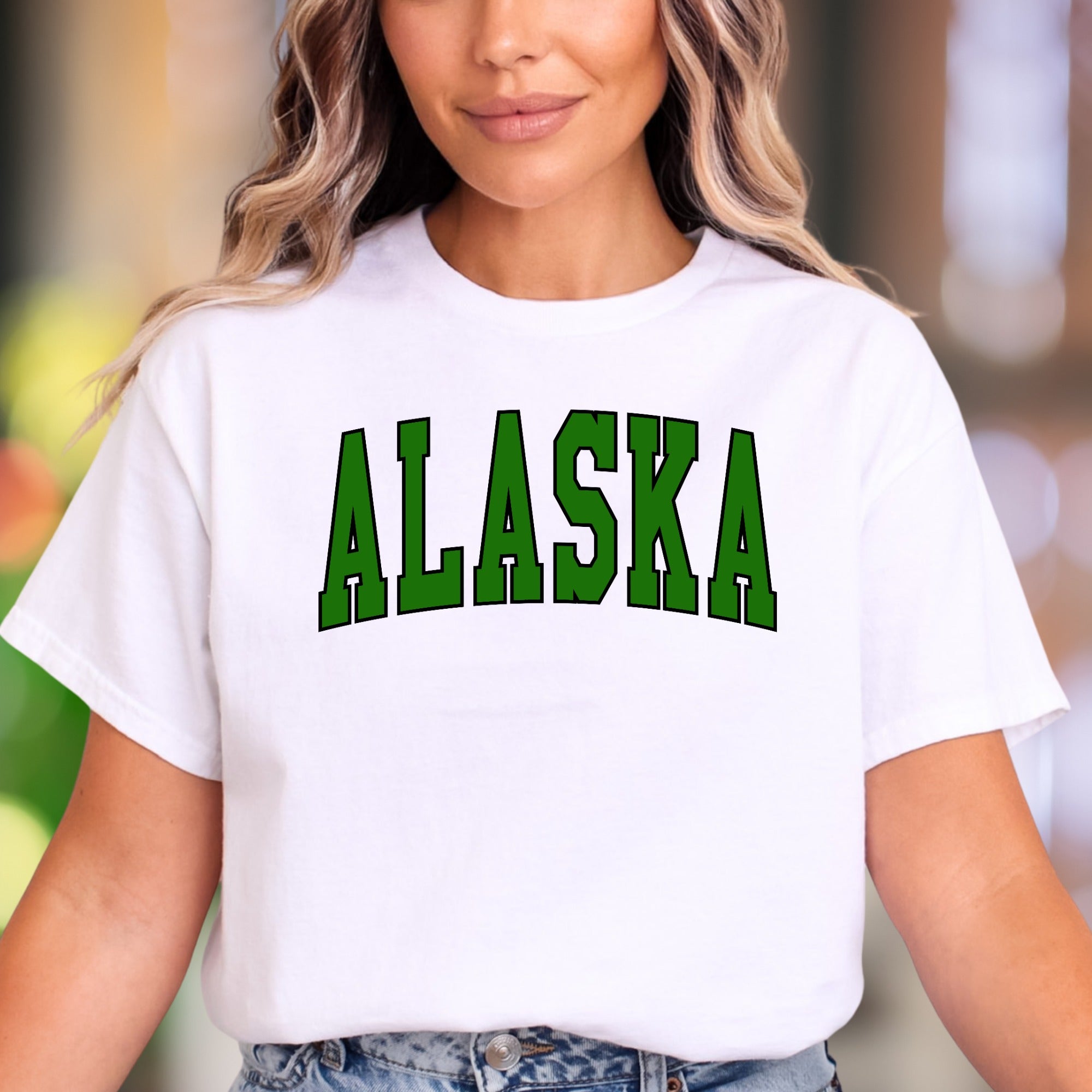"ALASKA" | Varsity Typography Unisex Adult T-Shirt | State Pride Lifestyle