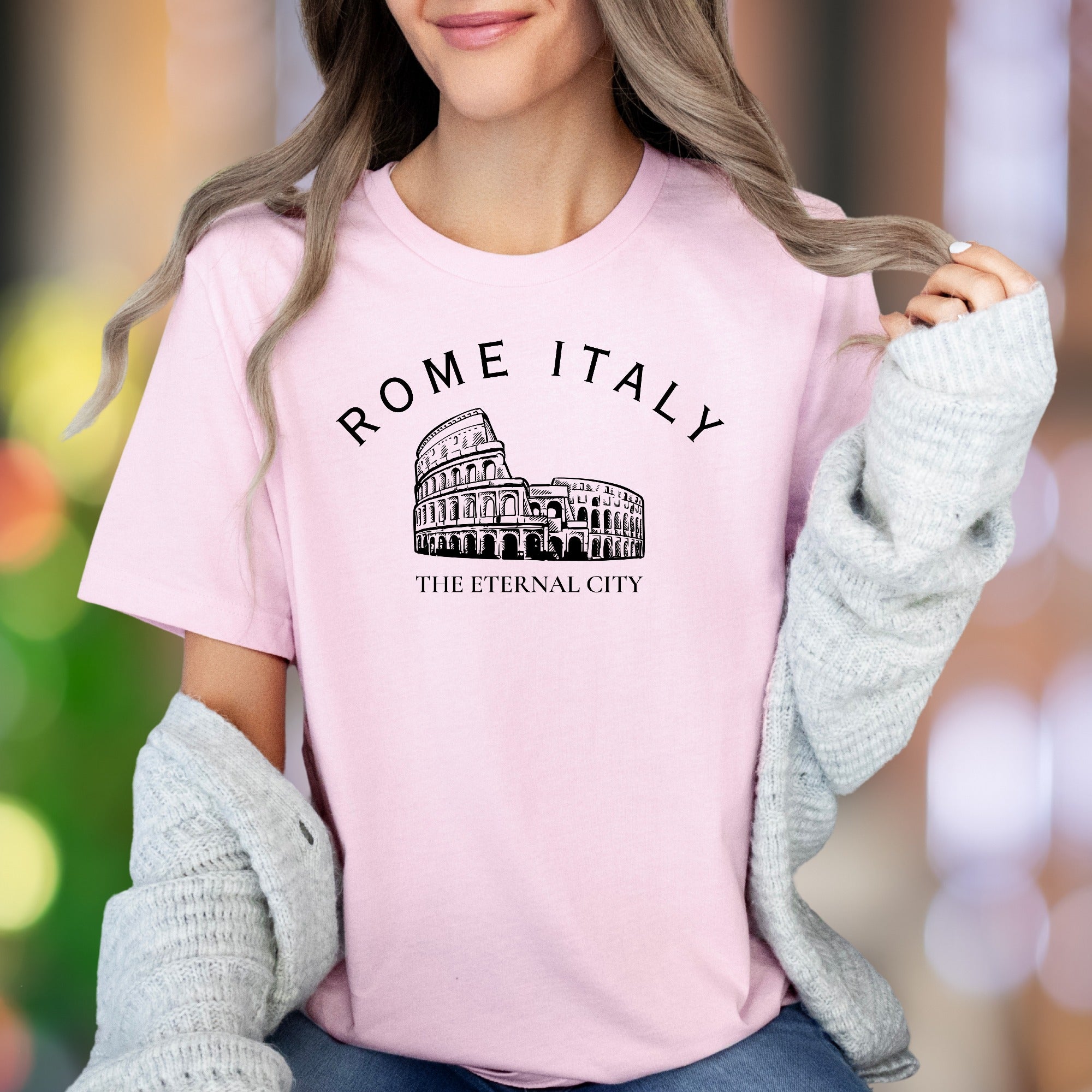 "Rome Italy The Eternal City" | Vintage Colosseum Unisex Adult T-Shirt | Travel Lifestyle