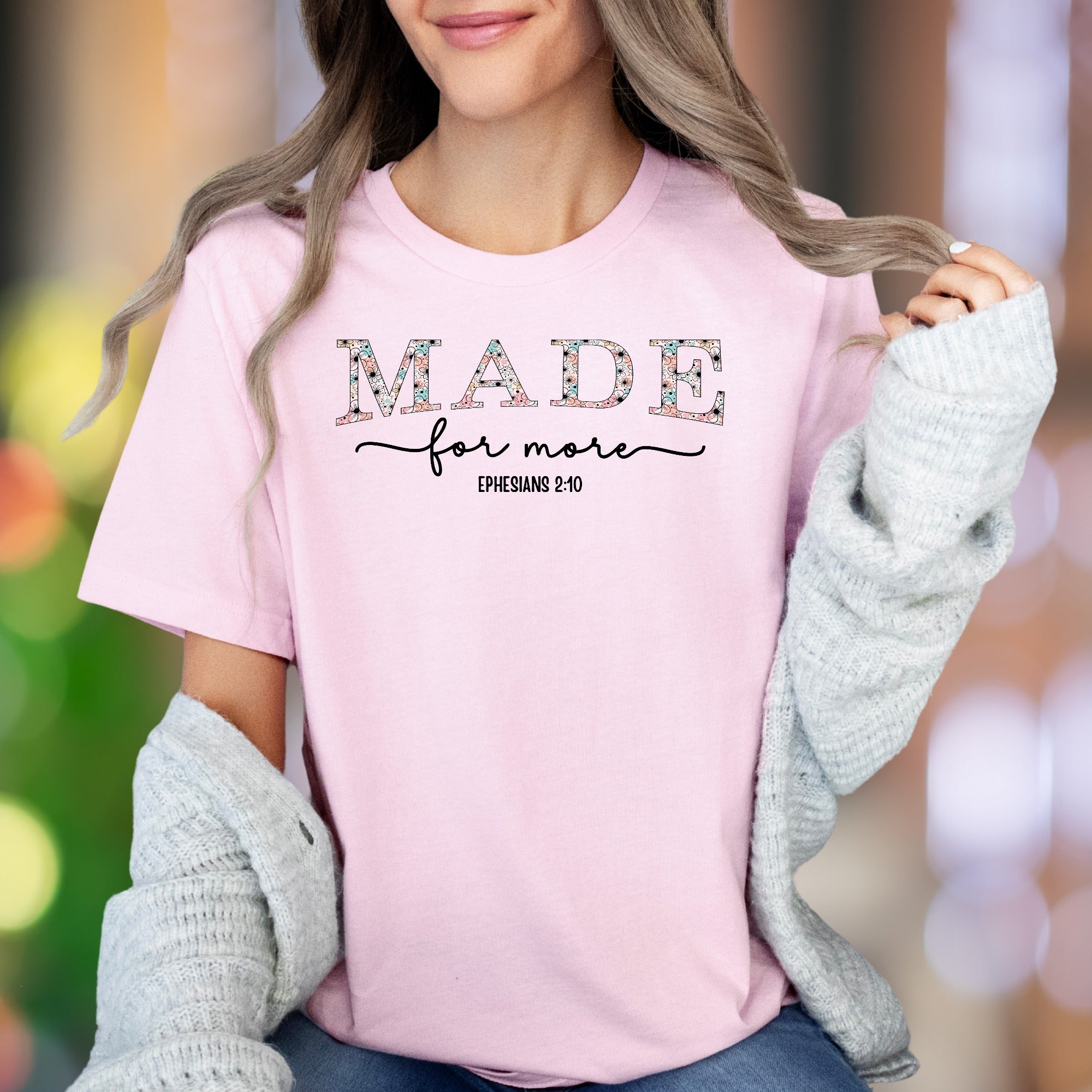 "MADE for more" | Floral Graphic Unisex Adult T-Shirt | Empowering Lifestyle