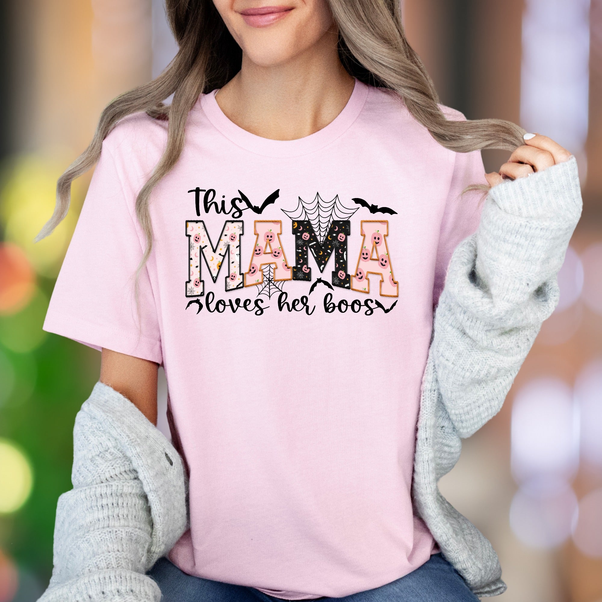 "This Mama Loves Her Boos" | Halloween Graphic Unisex Adult T-Shirt | Funny Lifestyle