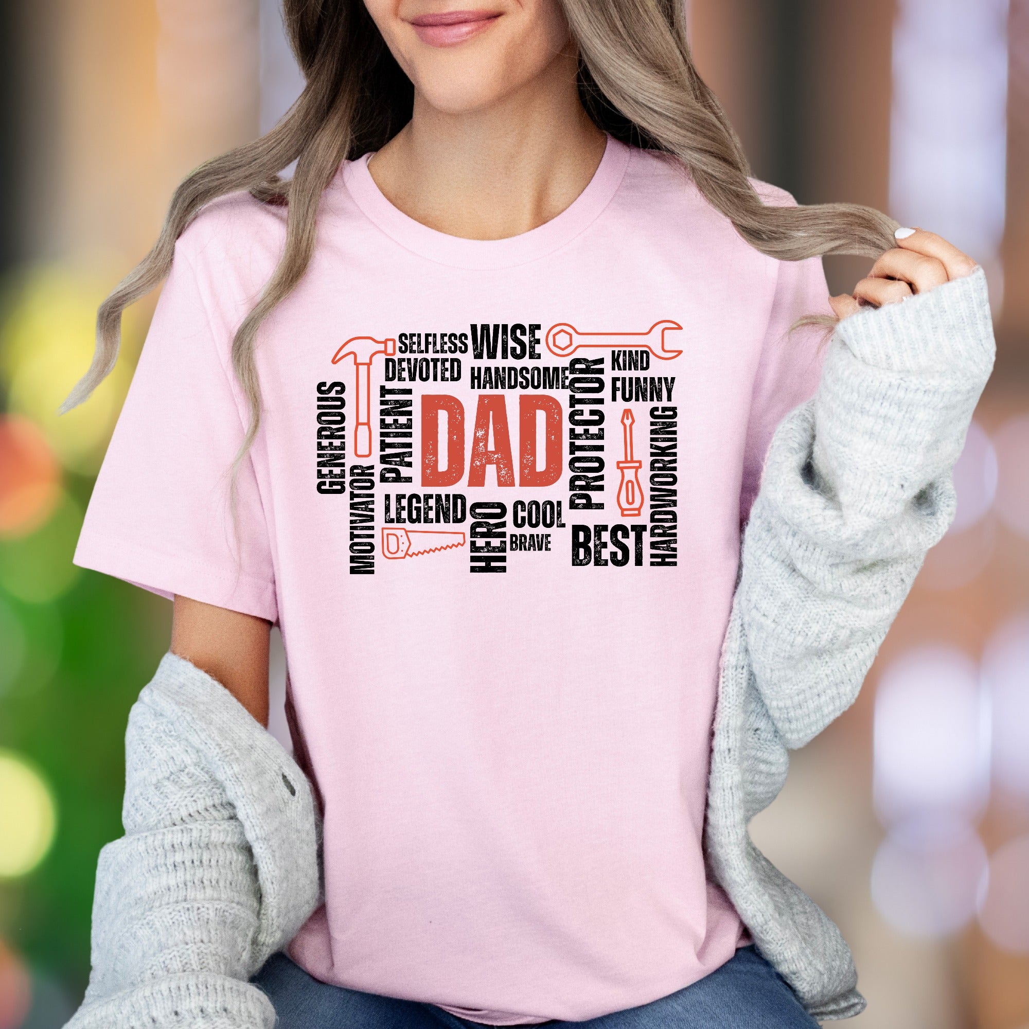 "DAD" Defined | Word Cloud Typography Unisex Adult T-Shirt | Family Love Lifestyle