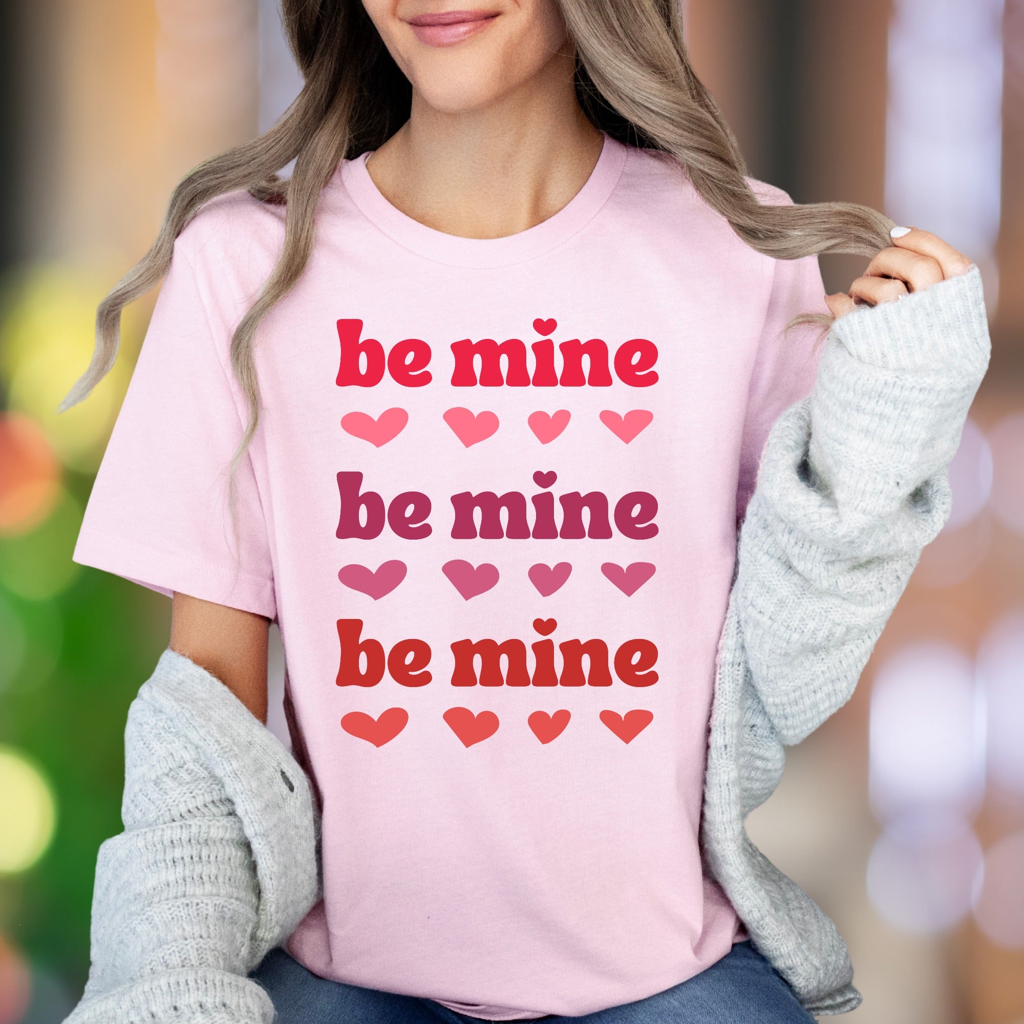 "be mine" | Retro Typography Unisex Adult T-Shirt | Affectionate Lifestyle