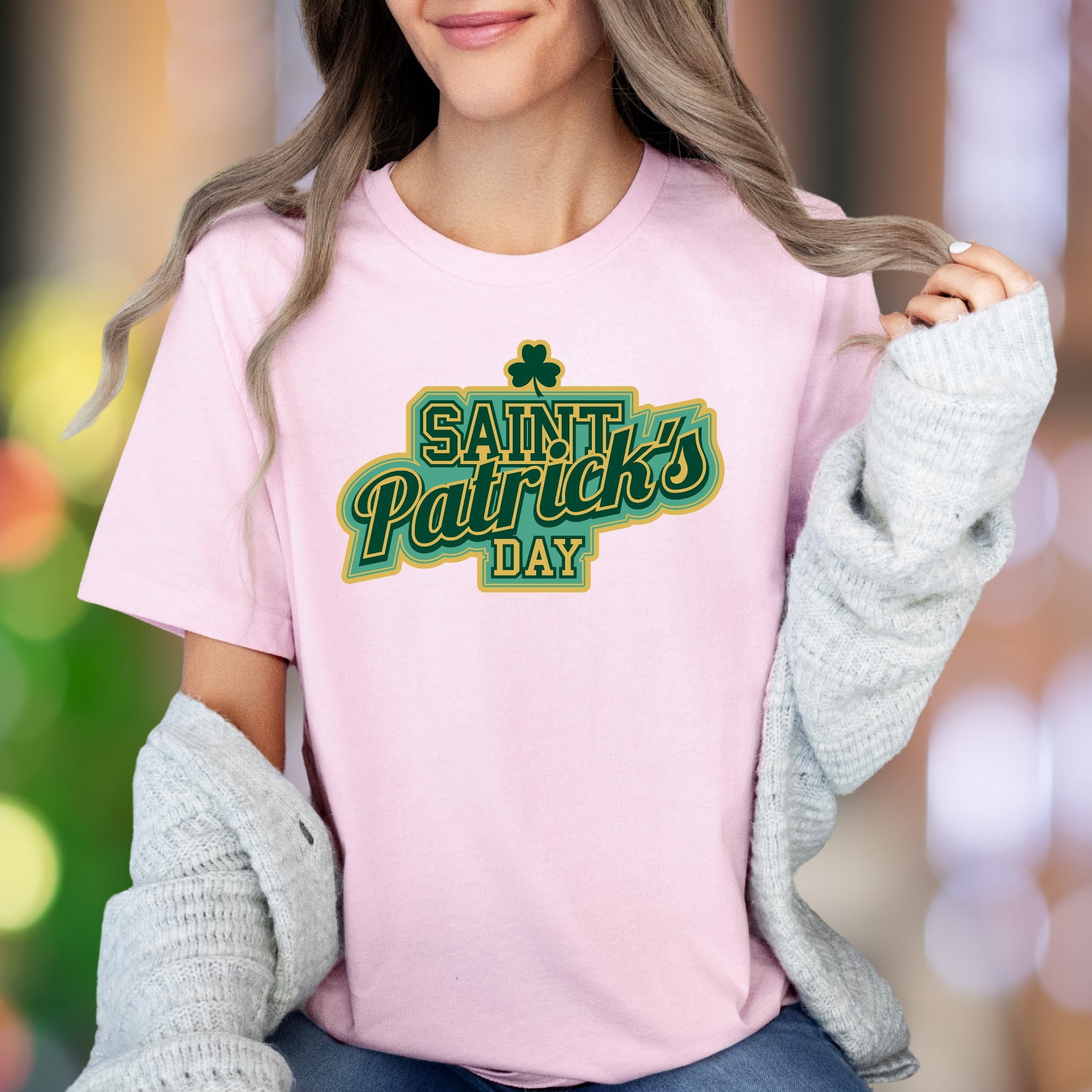 "Saint Patrick's Day" | Retro Typography Unisex Adult T-Shirt | Festive Celebration Wear