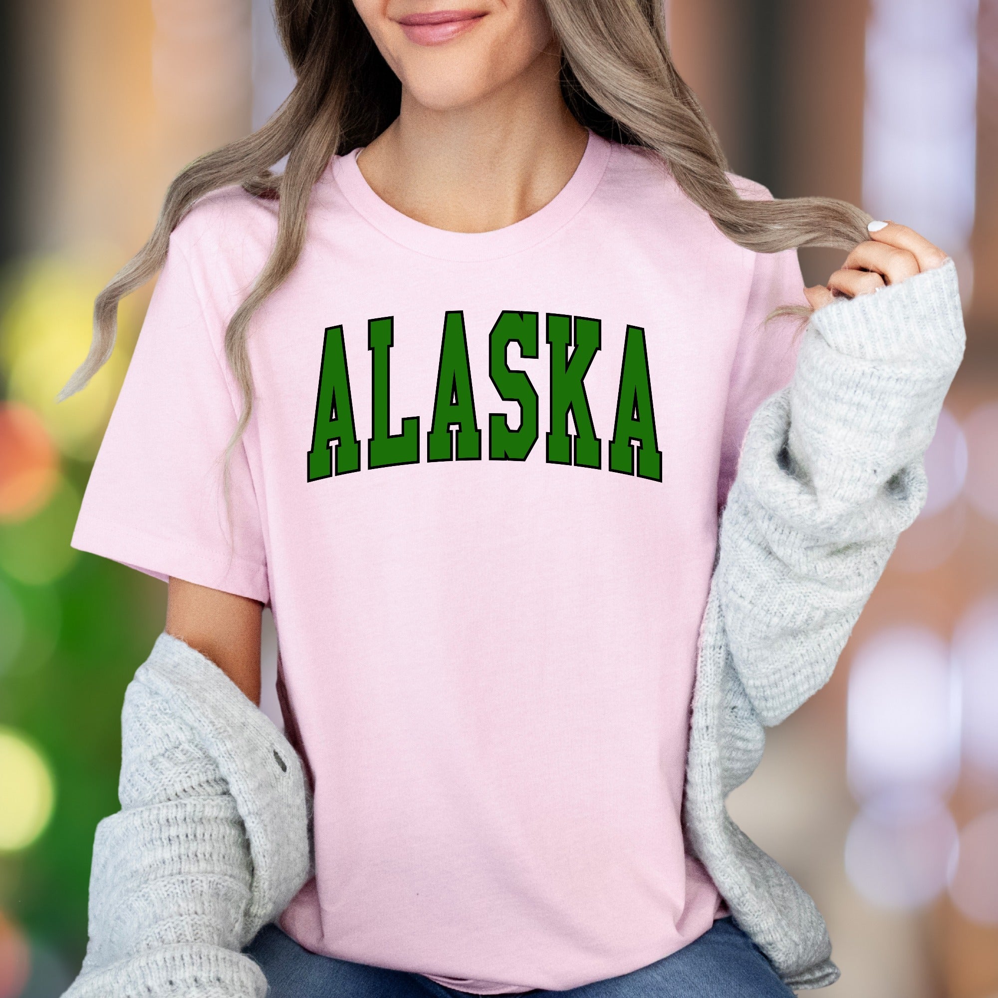 "ALASKA" | Varsity Typography Unisex Adult T-Shirt | State Pride Lifestyle