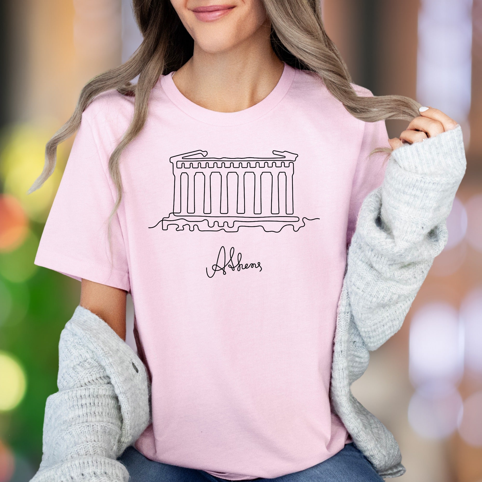 "Athens" | Minimalist Landmark Unisex Adult T-Shirt | Travel Lifestyle