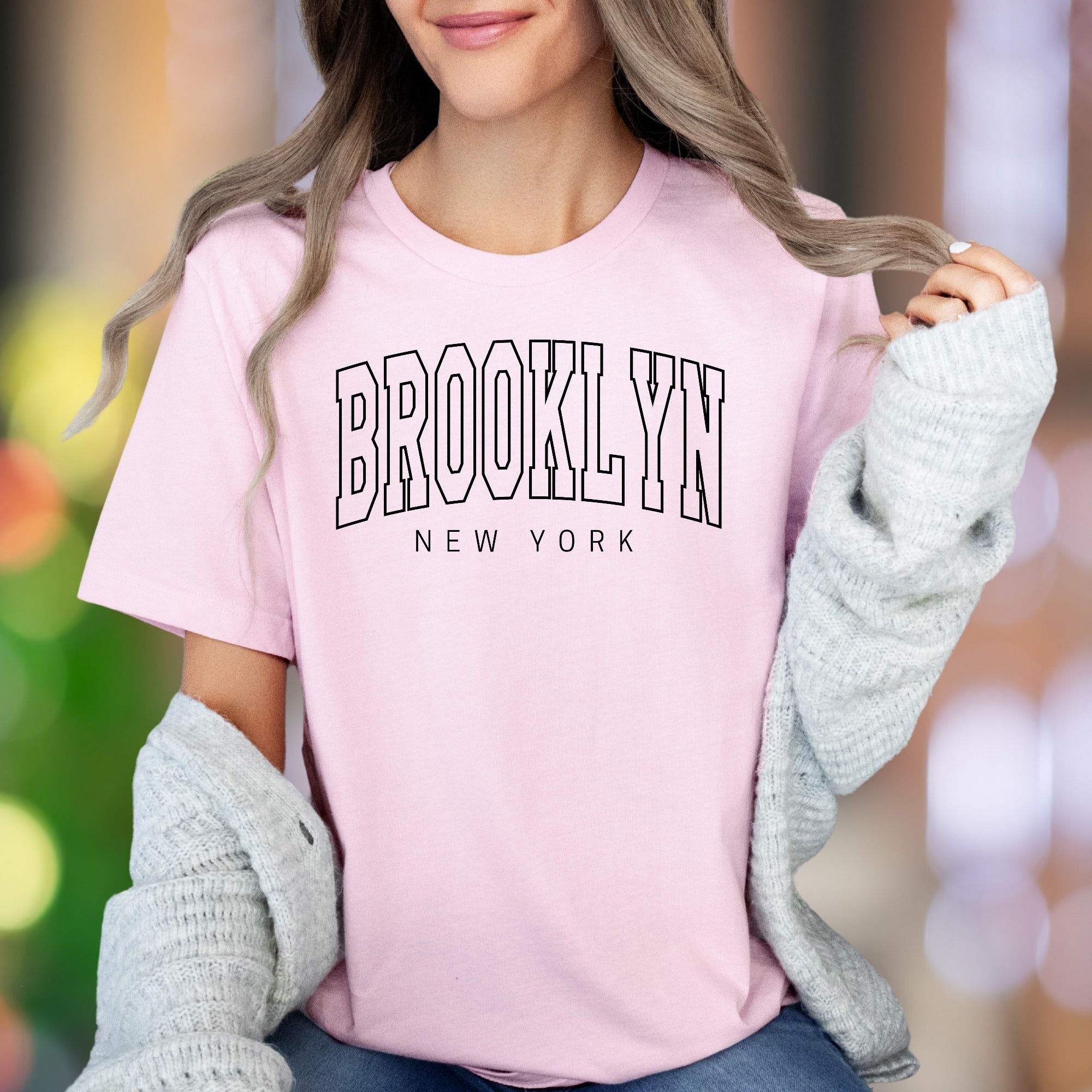 "BROOKLYN NEW YORK" | Modern Typography Unisex Adult T-Shirt | City Lifestyle