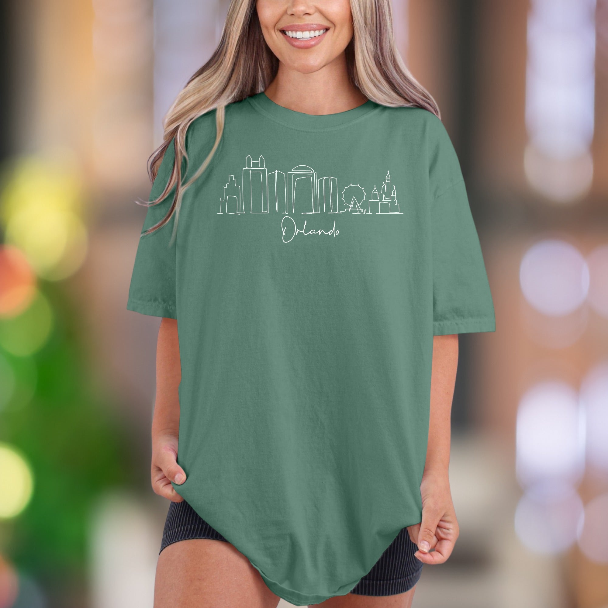 Orlando City Skyline Minimal Design | Comfort Colors Unisex Adult T-Shirt | Travel Lifestyle