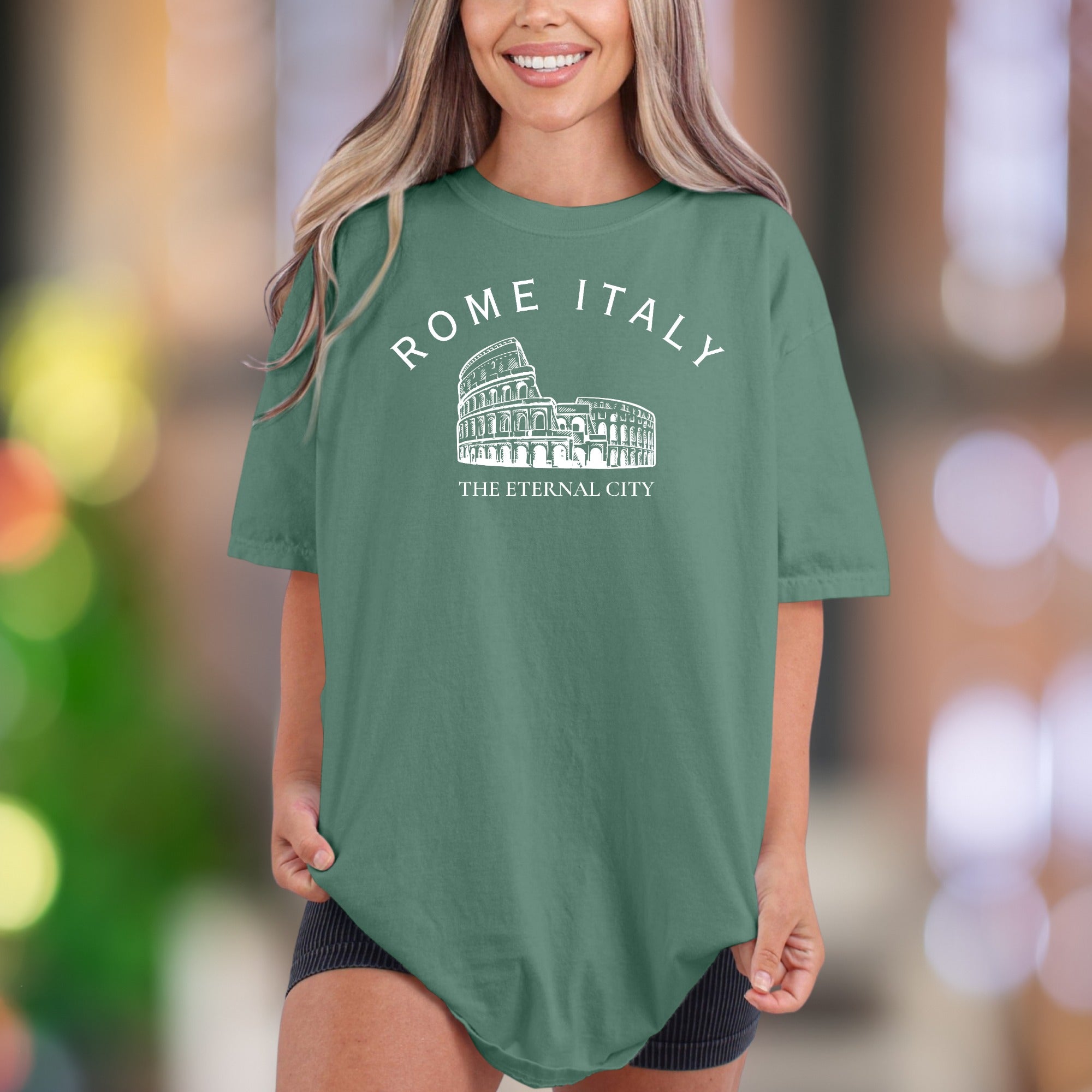 "ROME ITALY The Eternal City" | Comfort Colors Unisex Adult T-Shirt | Vintage Travel Enthusiast Tee