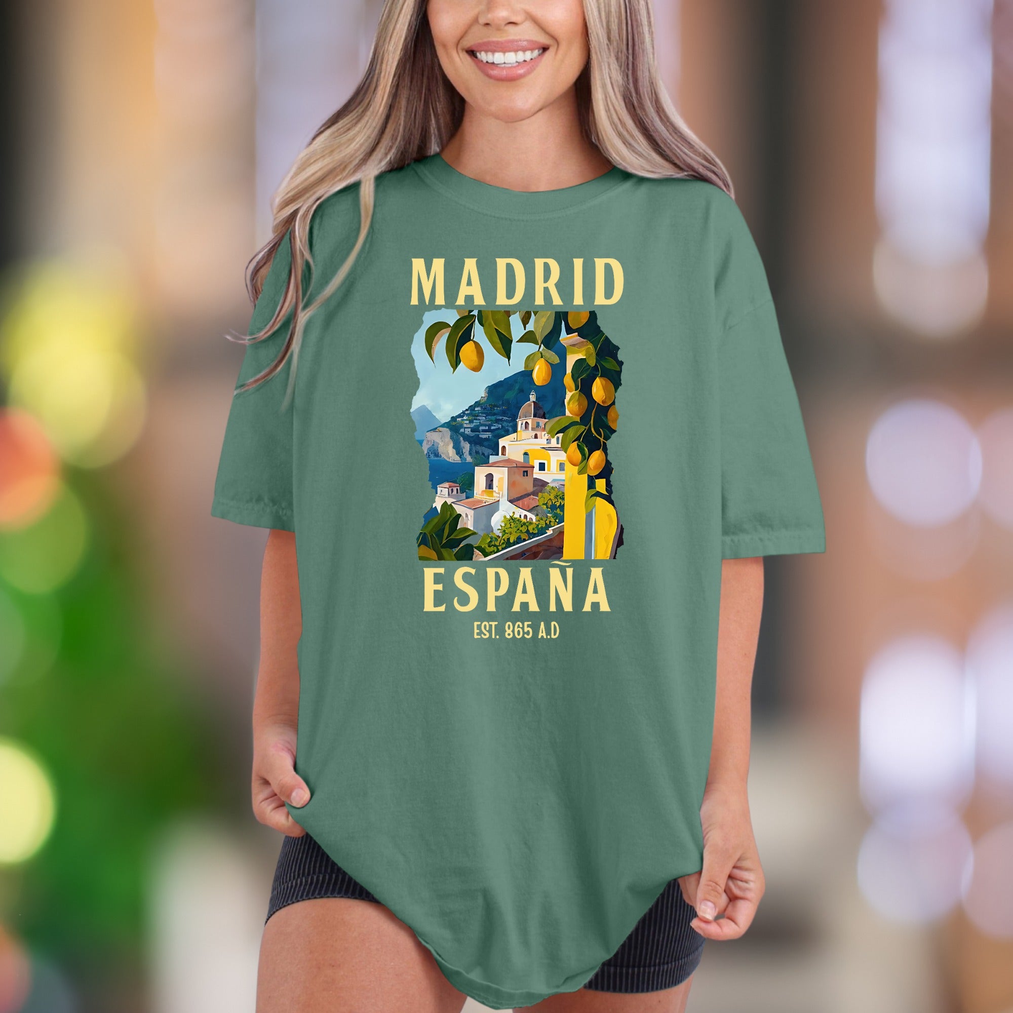 Madrid España Est. 865 A.D. | Comfort Colors Unisex Adult T-Shirt | Vintage Travel Lifestyle
