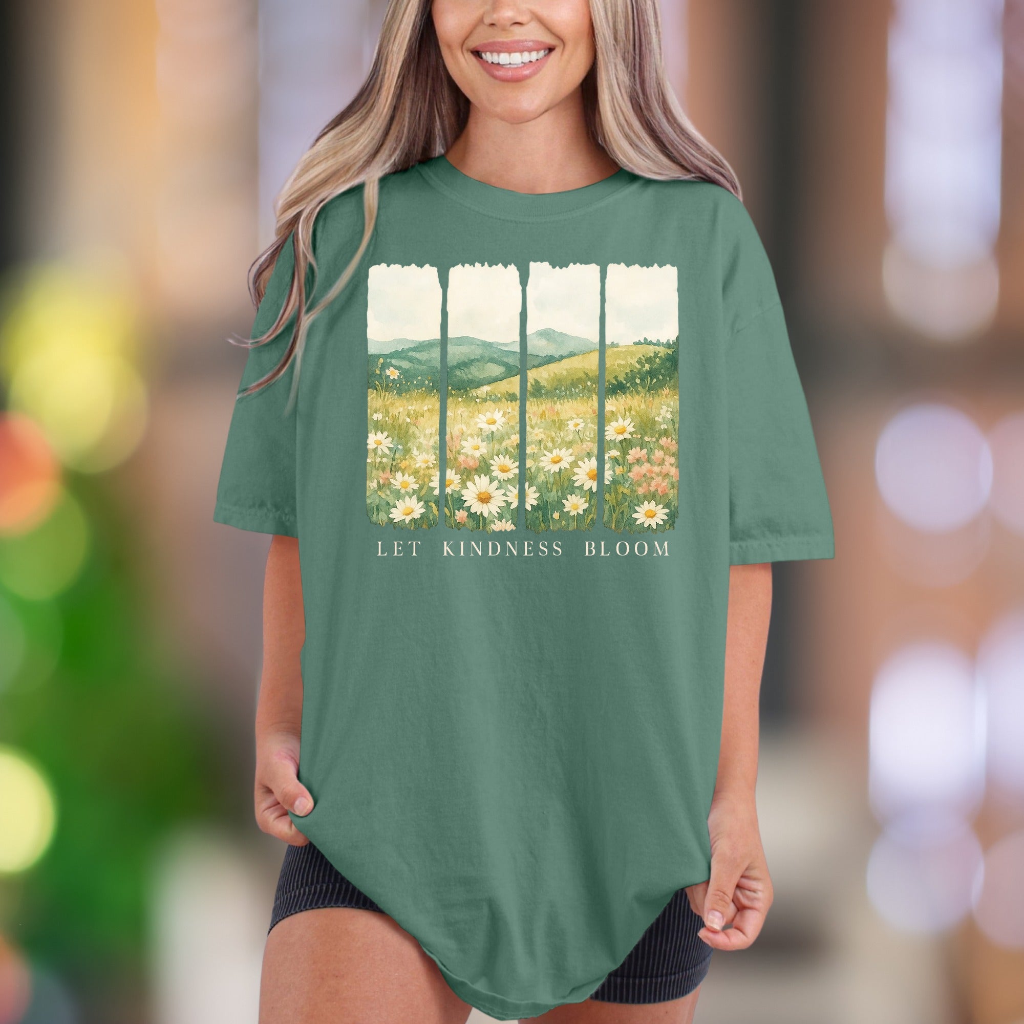 "Let Kindness Bloom" | Comfort Colors Unisex Adult T-Shirt | Nature-Inspired Motivational Tee