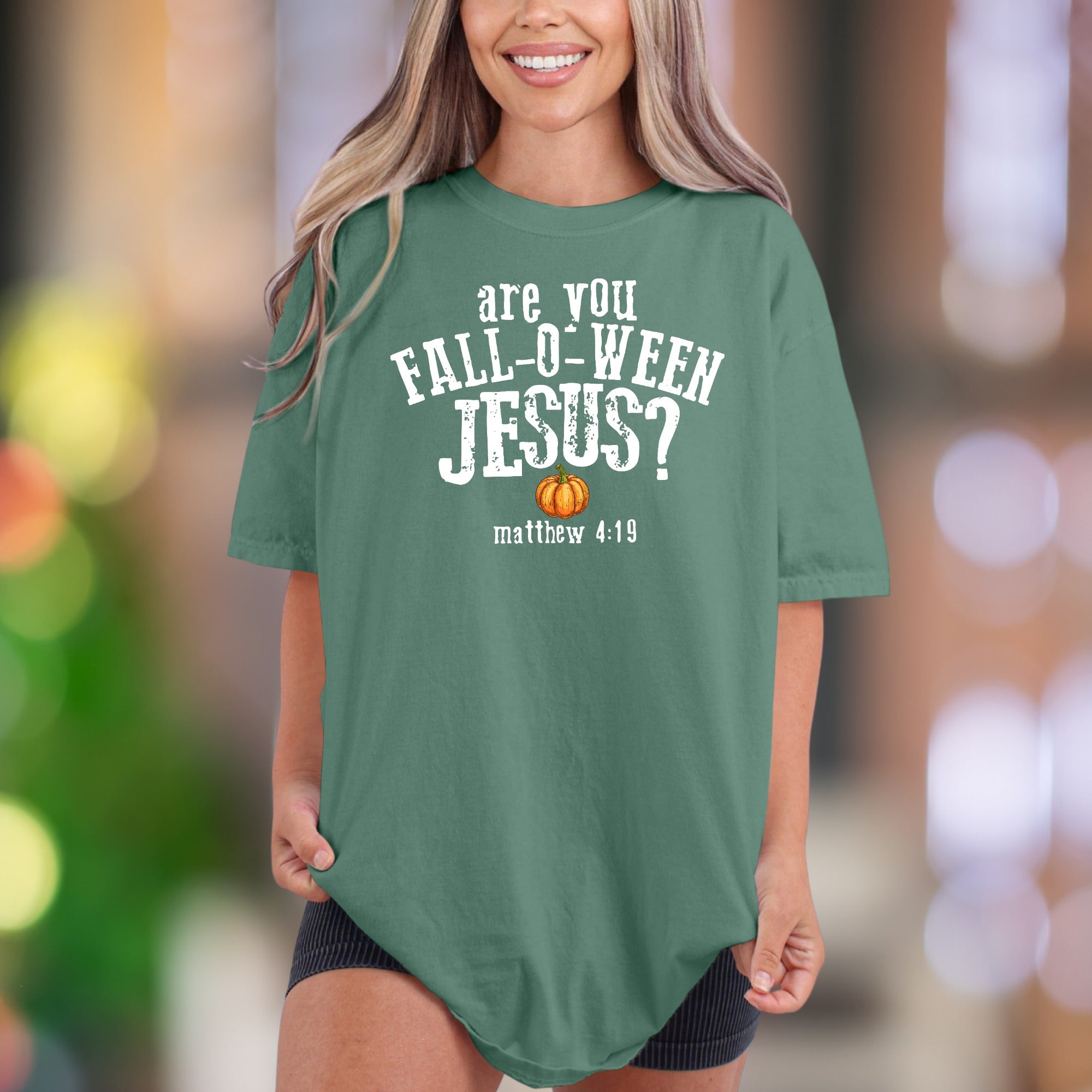 “Are You Fall-O-WEEN Jesus?" | Comfort Colors Unisex Adult T-Shirt | Humorous Fall Faith Tee