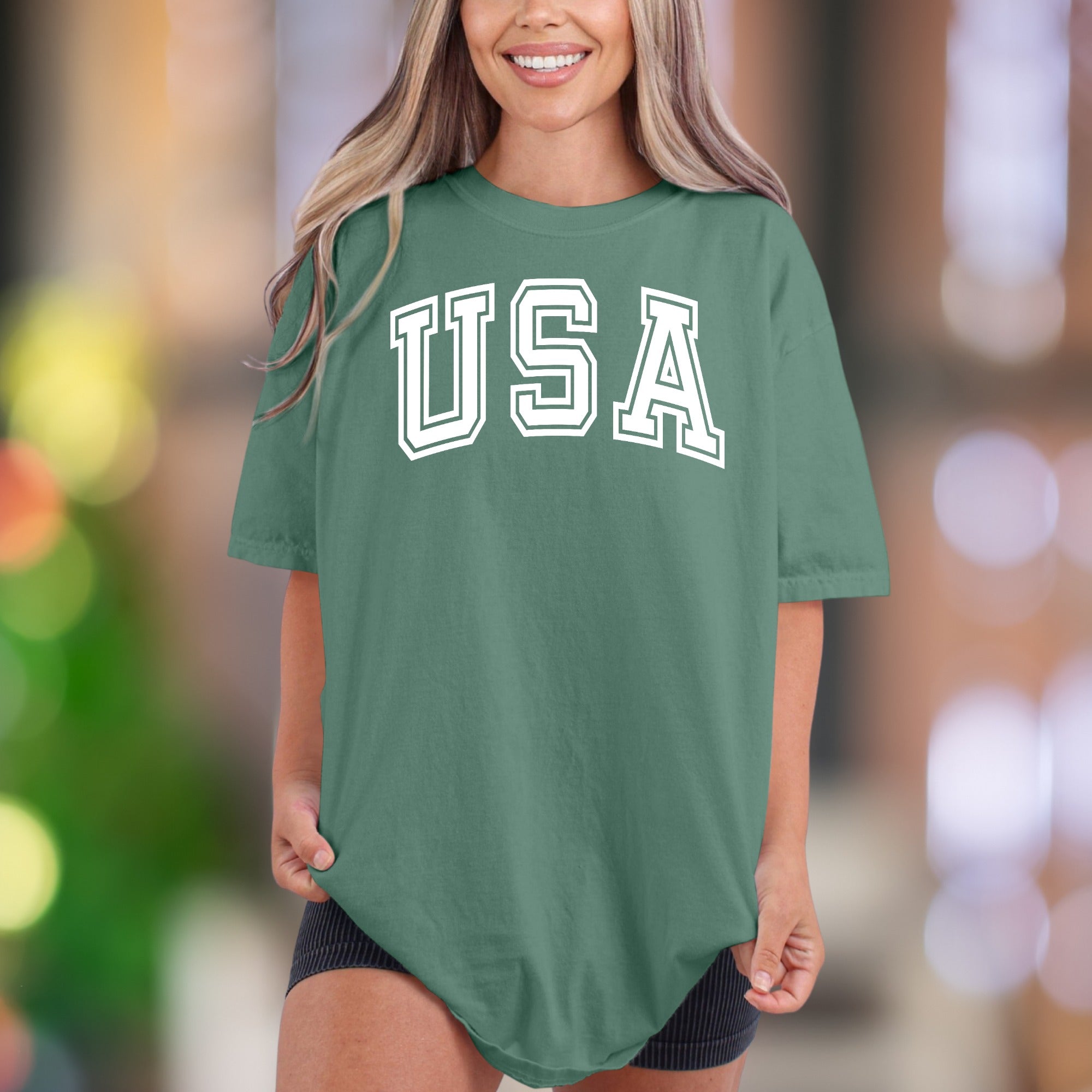 "USA" | Comfort Colors Unisex Adult T-Shirt | Classic Heritage Style