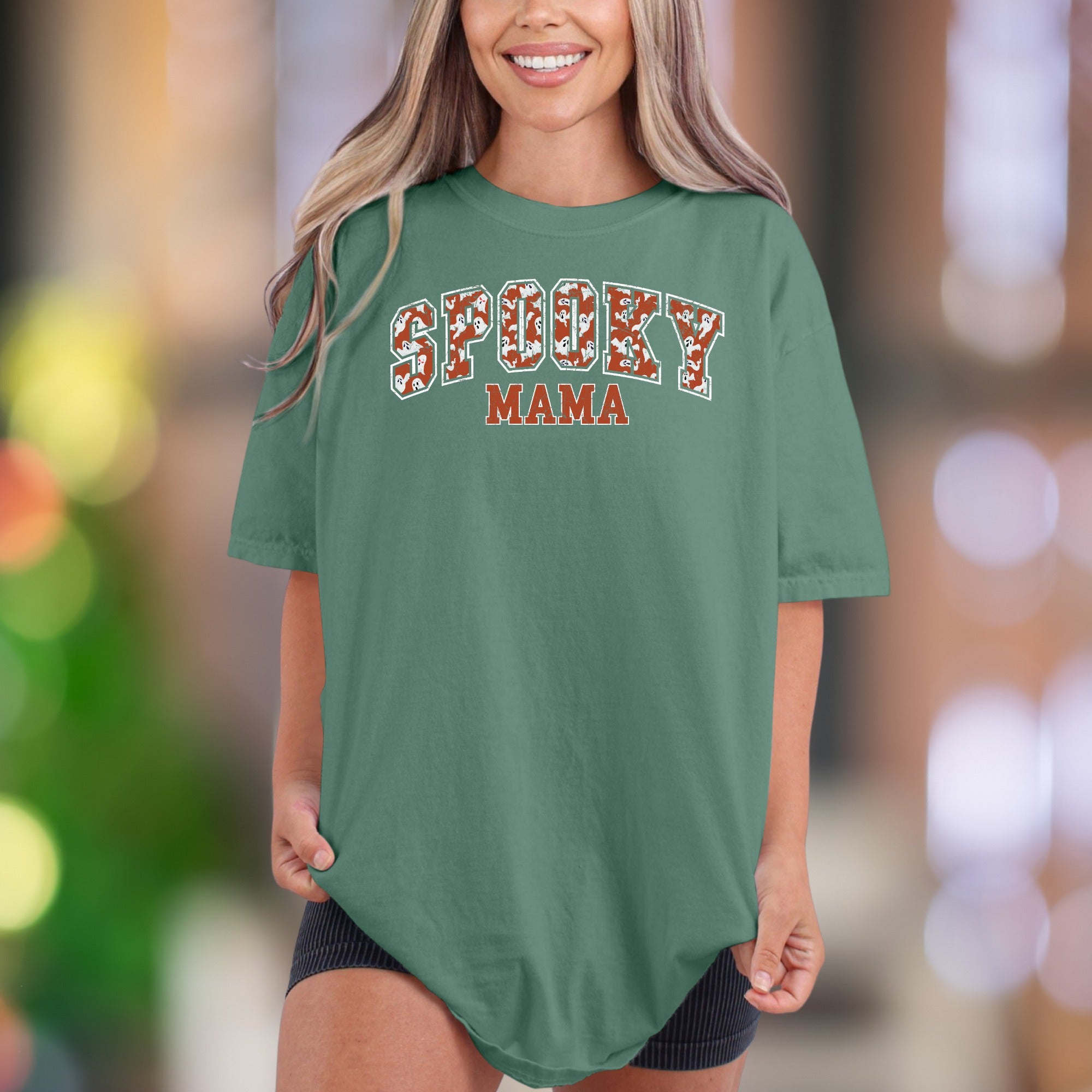 "SPOOKY MAMA" | Comfort Colors Unisex Adult T-Shirt | Halloween Mom Lifestyle