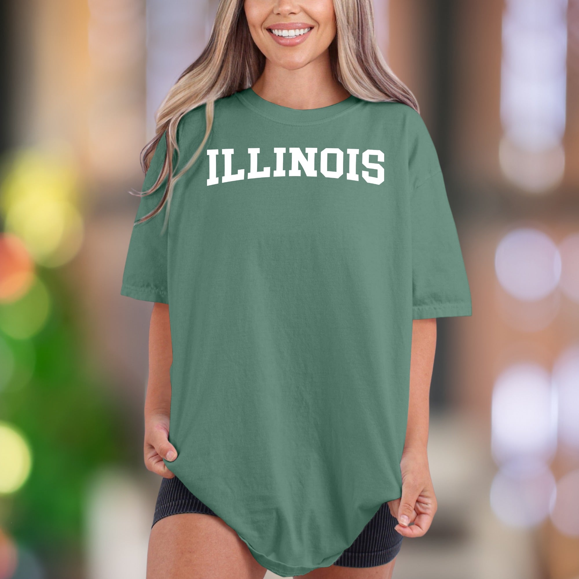 "ILLINOIS" | Comfort Colors Unisex Adult T-Shirt | Classic State Pride Tee