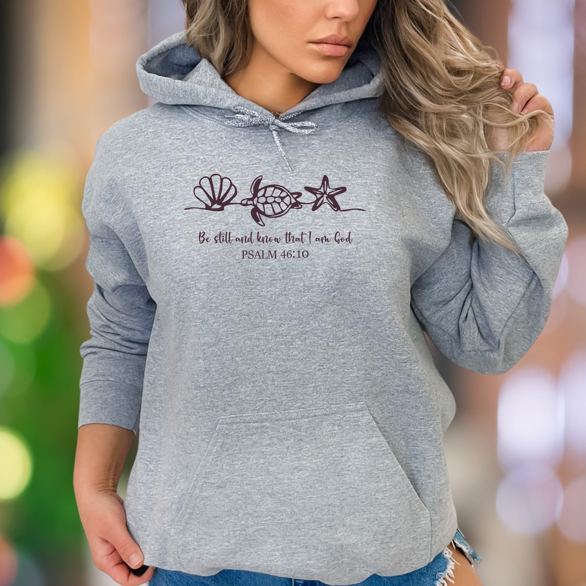 "Be Still and Know That I Am God" | Nature Graphic Unisex Adult Hoodie | Faith-Inspired Lifestyle