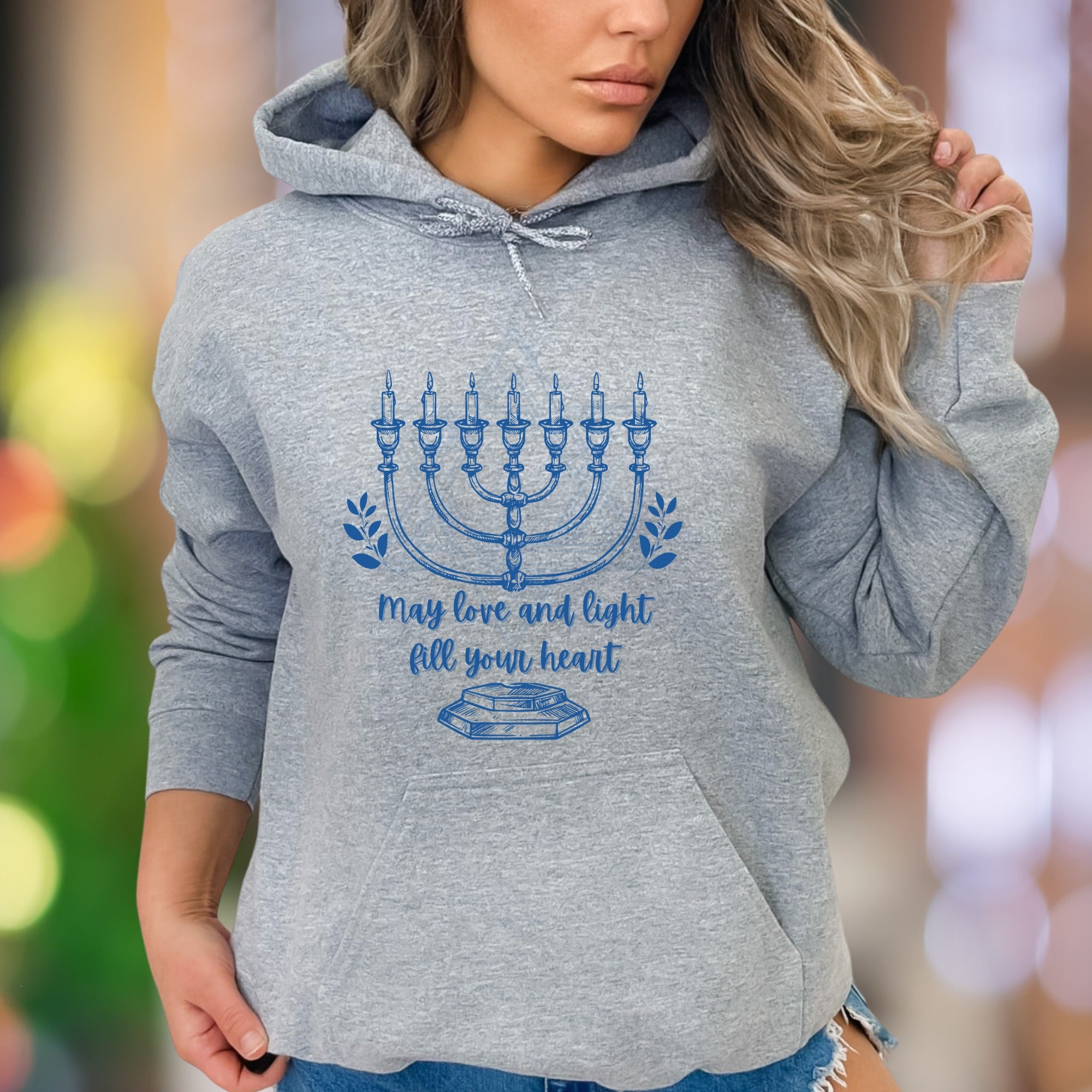 "May Love and Light Fill Your Heart" | Inspirational Graphic Unisex Adult Hoodie | Calm Lifestyle