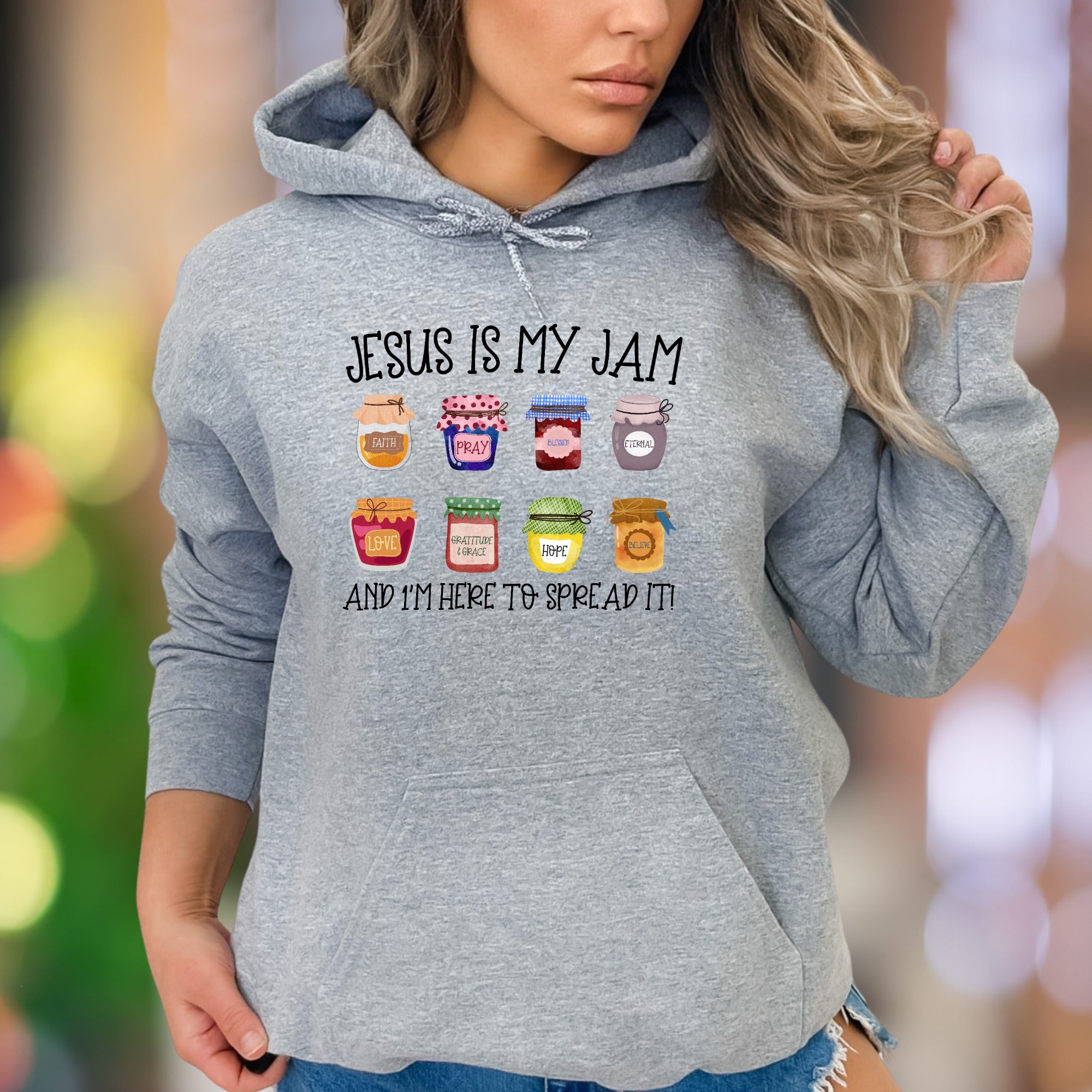 "Jesus Is My Jam" | Faith-Inspired Graphic Unisex Adult Hoodie | Motivational Lifestyle