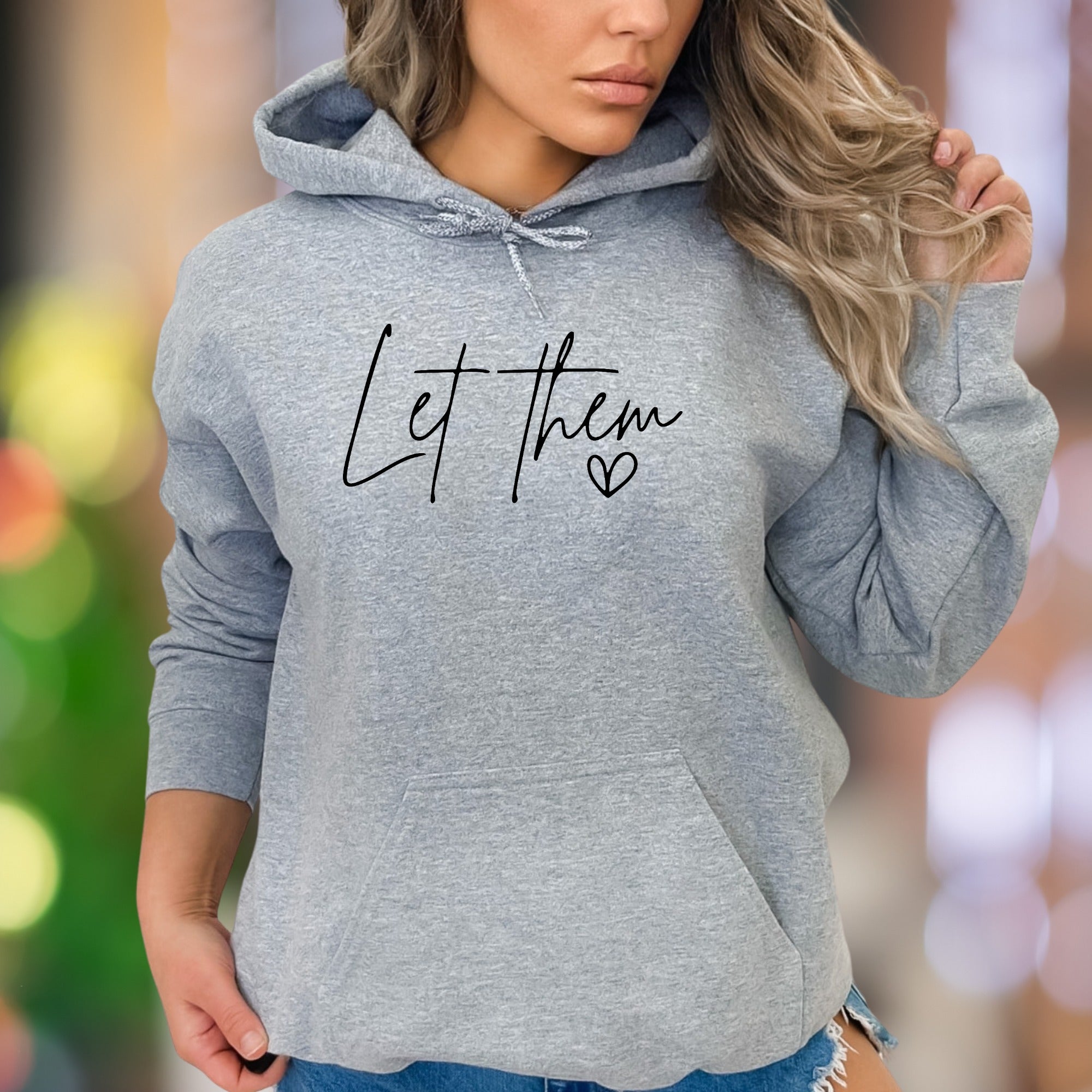 "Let Them" | Script Typography Unisex Adult Hoodie | Empowering Lifestyle