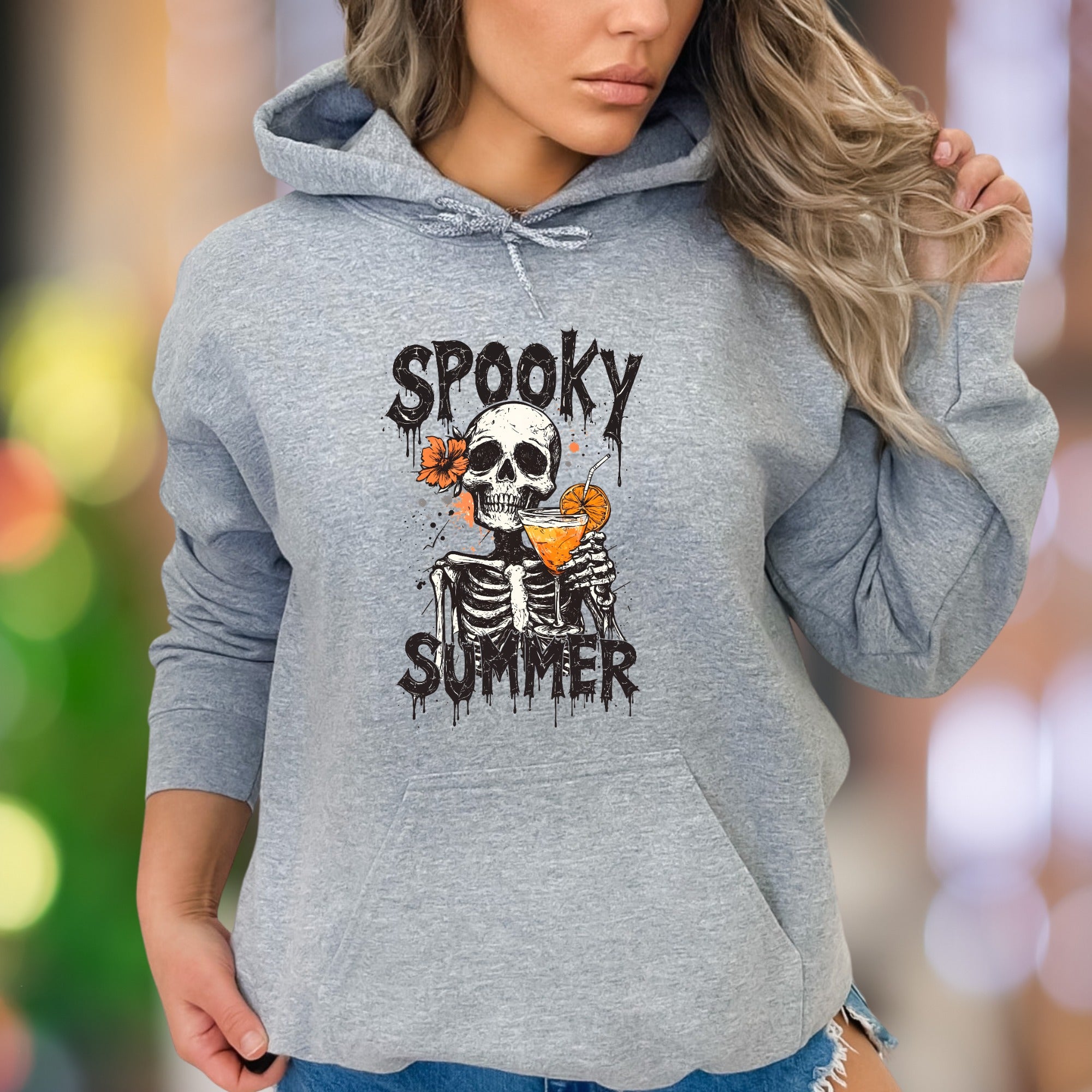 "Spooky Summer" | Gothic Retro Unisex Adult Hoodie | Humorous Lifestyle