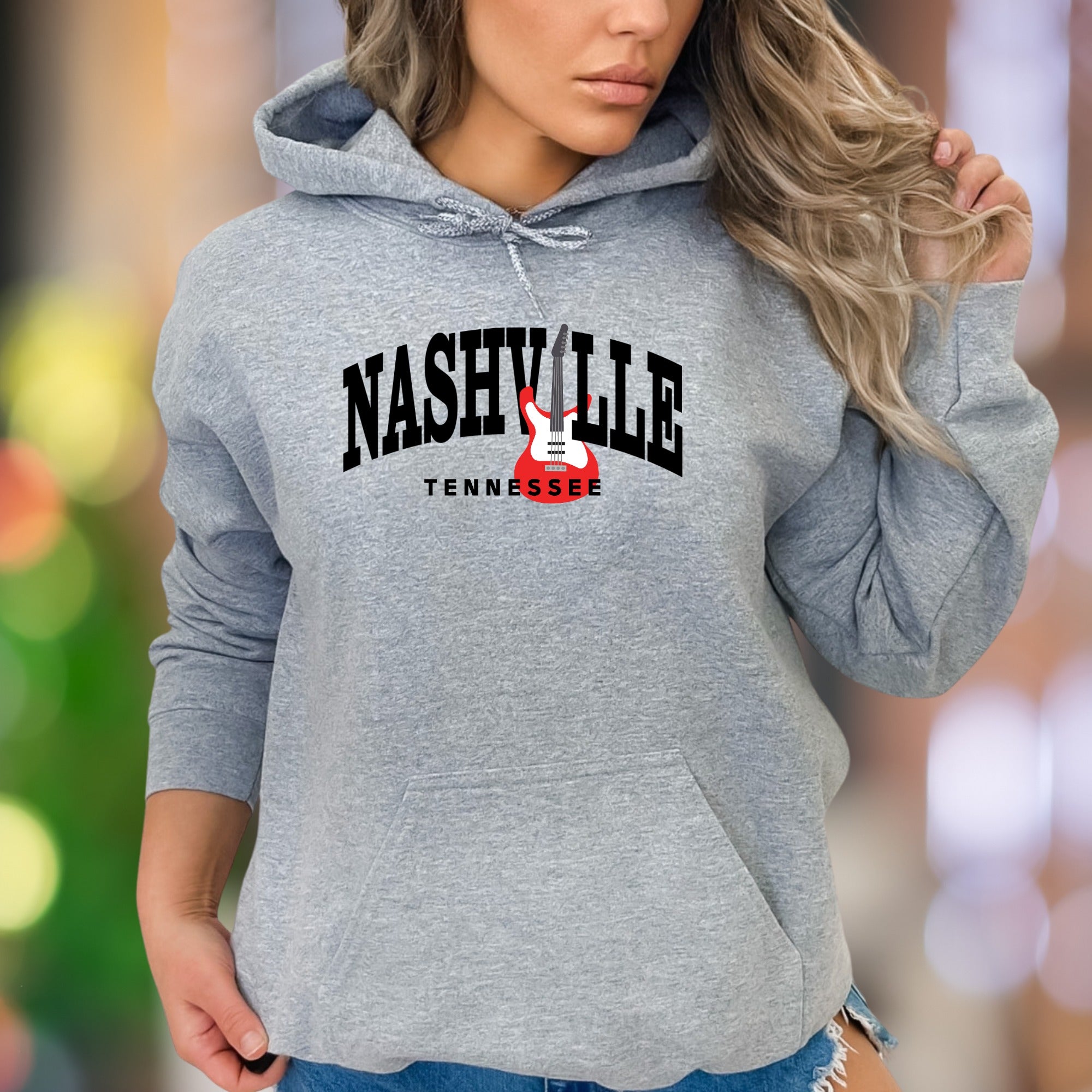 "Nashville Tennessee" | Graphic Music Unisex Adult Hoodie | Local Pride Apparel