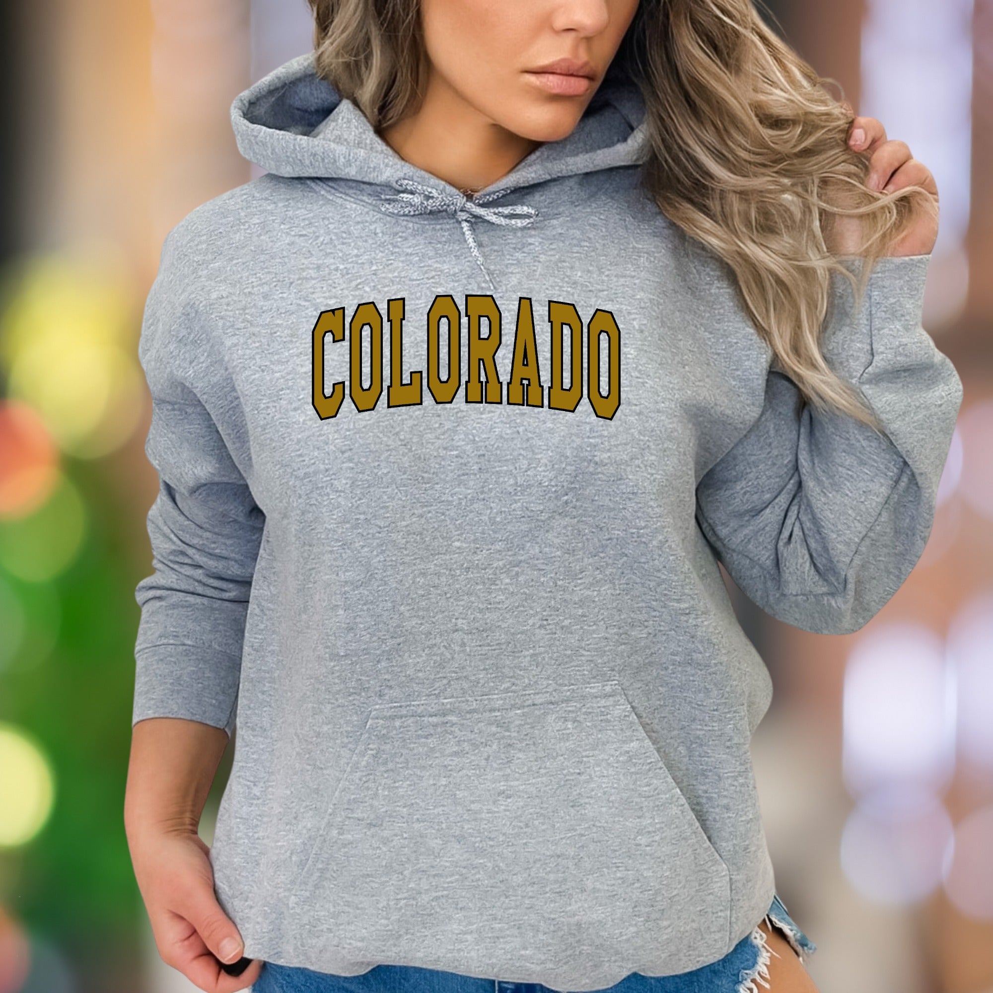 "COLORADO" | Collegiate Typography Unisex Adult Hoodie | State Pride Apparel