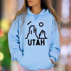"Utah Scenic Graphic" | Nature Minimalist Unisex Adult Hoodie | Outdoor Lifestyle