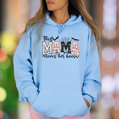 "This Mama Loves Her Boos" | Spooky Typography Unisex Adult Hoodie | Halloween Lifestyle
