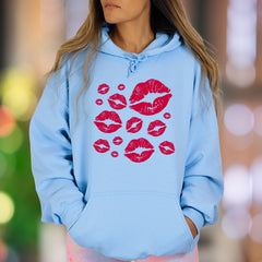"Love Kisses" | Bold Graphic Unisex Adult Hoodie | Romantic Expression