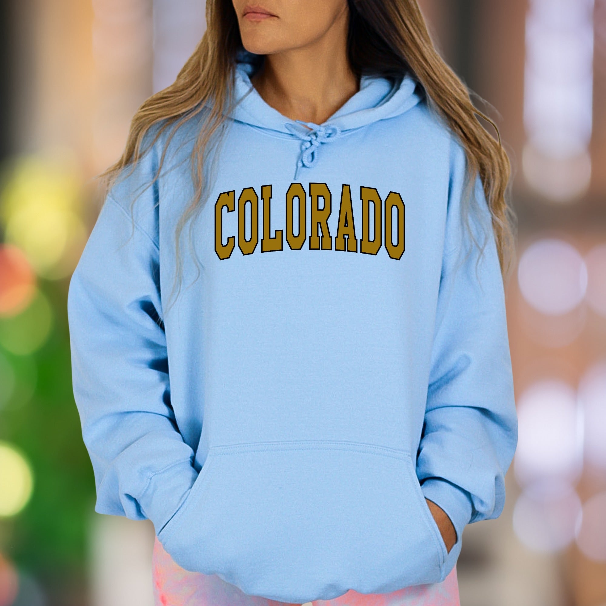"COLORADO" | Collegiate Typography Unisex Adult Hoodie | State Pride Apparel