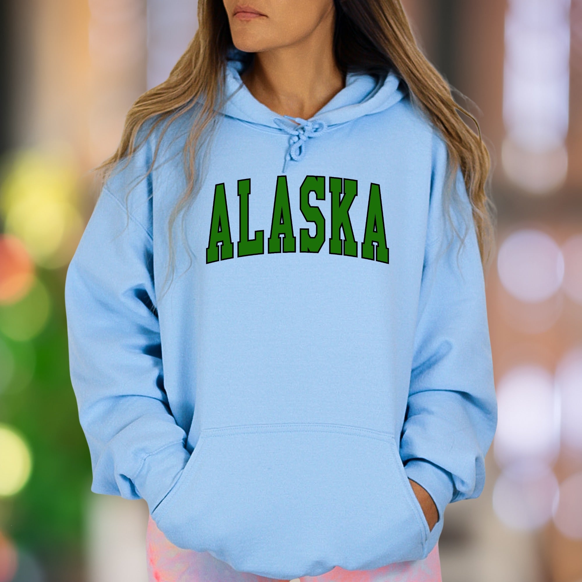 "ALASKA" | Bold Typography Unisex Adult Hoodie | State Pride Apparel